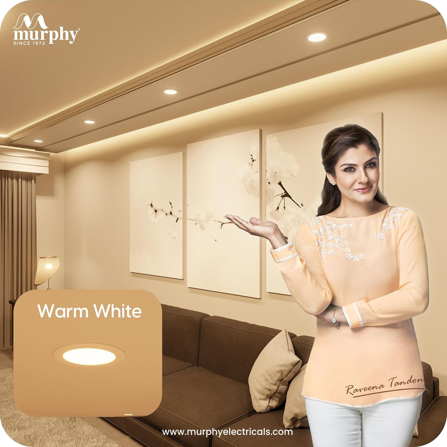 Image of MURPHY Crest 7W 3-in-1 Round LED Conceal Panel Light |Cool /Warm /Natural White Pack of Ceiling Light Ceiling Lamp