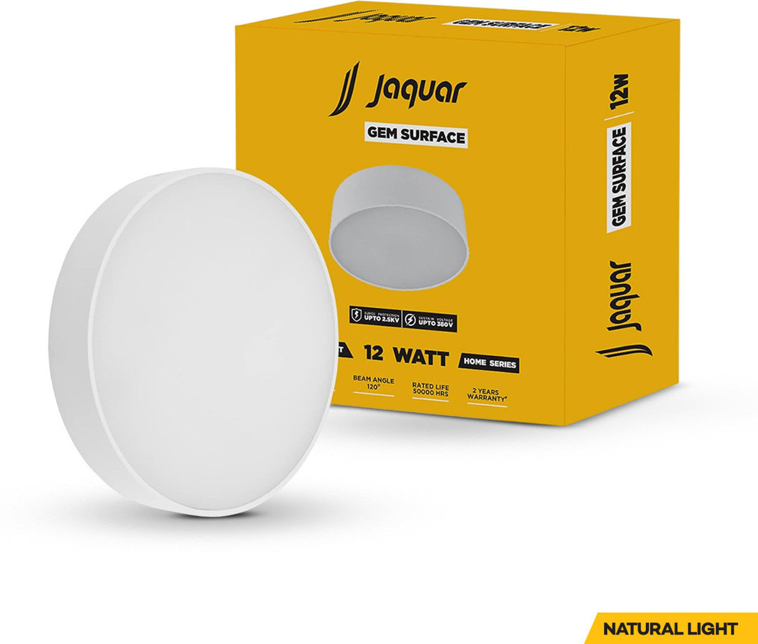 Image of Jaquar 12W LED Gem Trim Less Round Surface Mount Down Light Natural Light (Pack of 1) Ceiling Light Ceiling Lamp