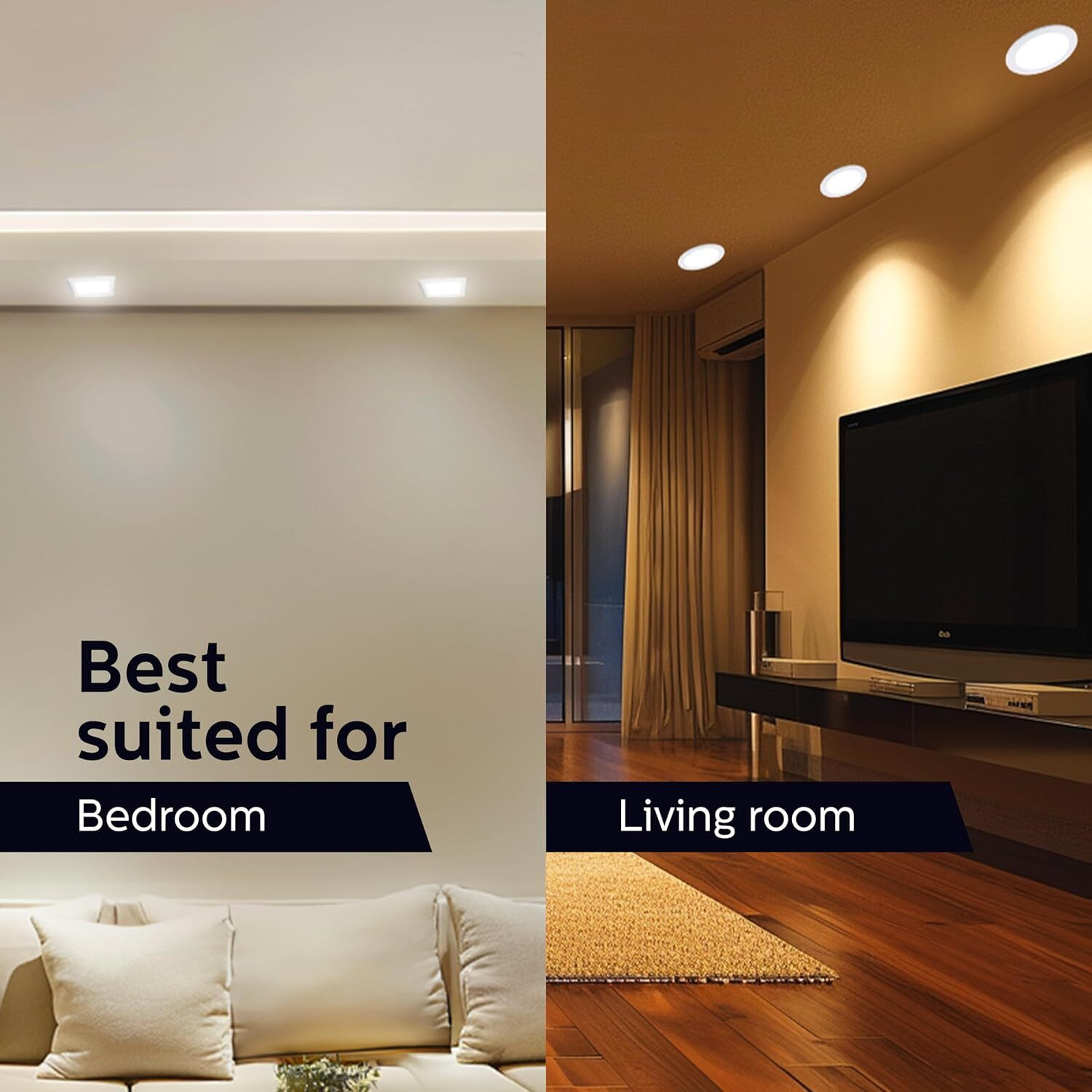 Image of PHILIPS 15W Astra Sleek 3in1, Pack of 3 Downlighter Ceiling Light Ceiling Lamp
