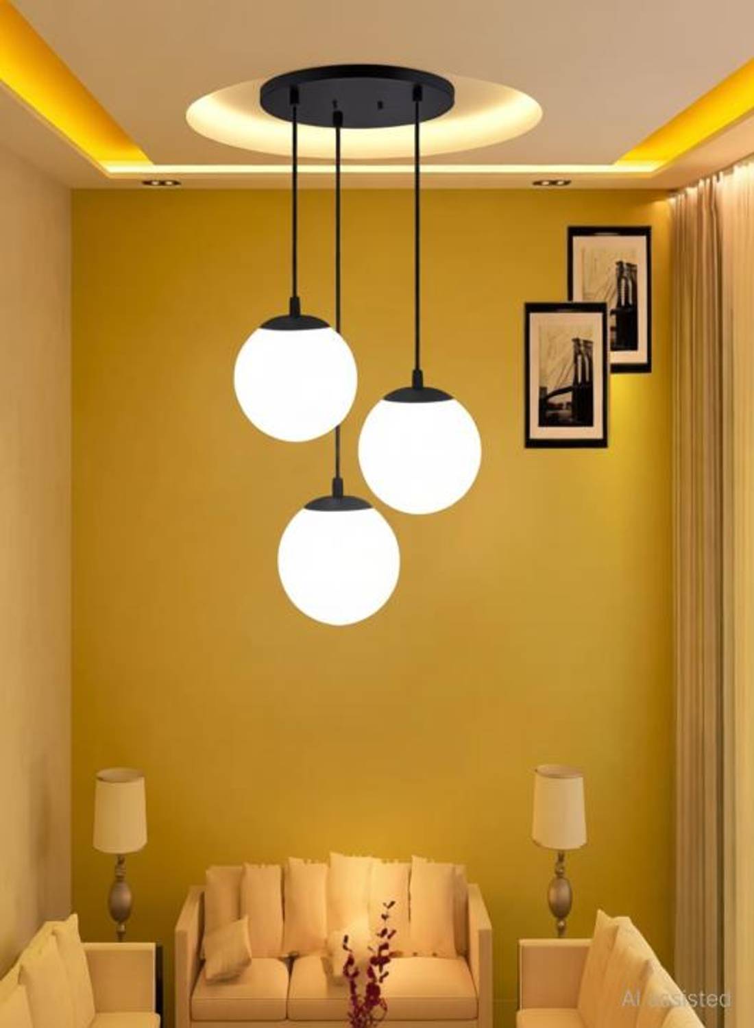 Energia 3 Milky Doom Chandelier - Image 2