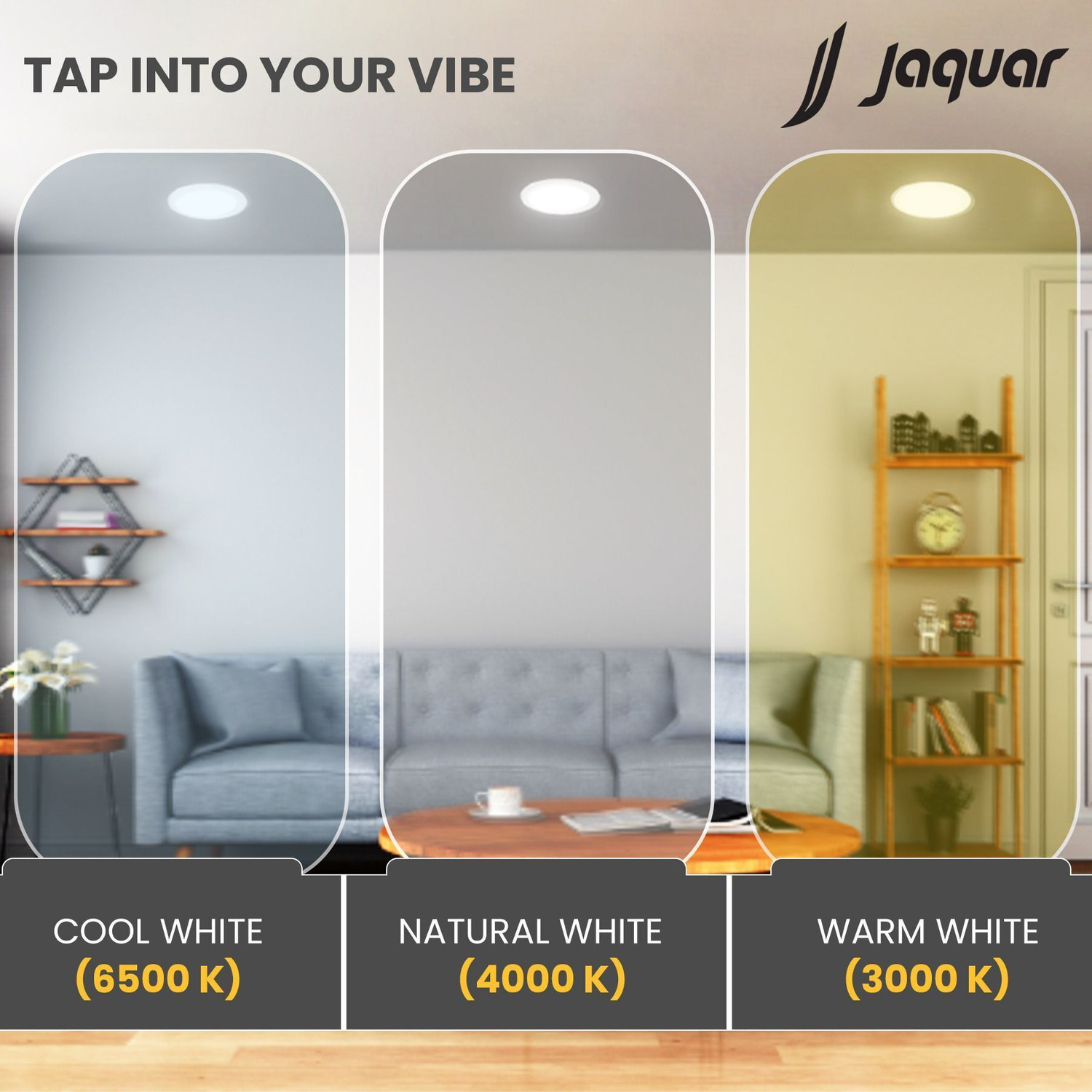 Image of Jaquar Strella Slim 8W Round Recess Down Light - Warm White (Pack of 1) Ceiling Light Ceiling Lamp