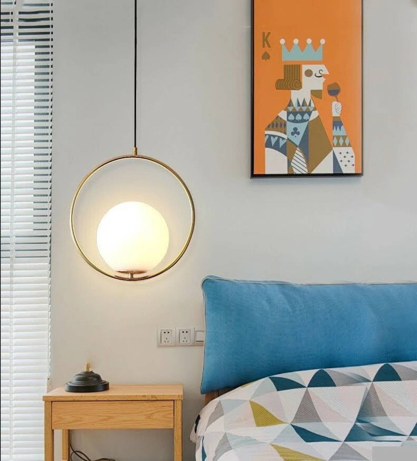Brightlyt Ring Shape Bedroom Hanging Light Pendant Lamp Ceiling Lamp