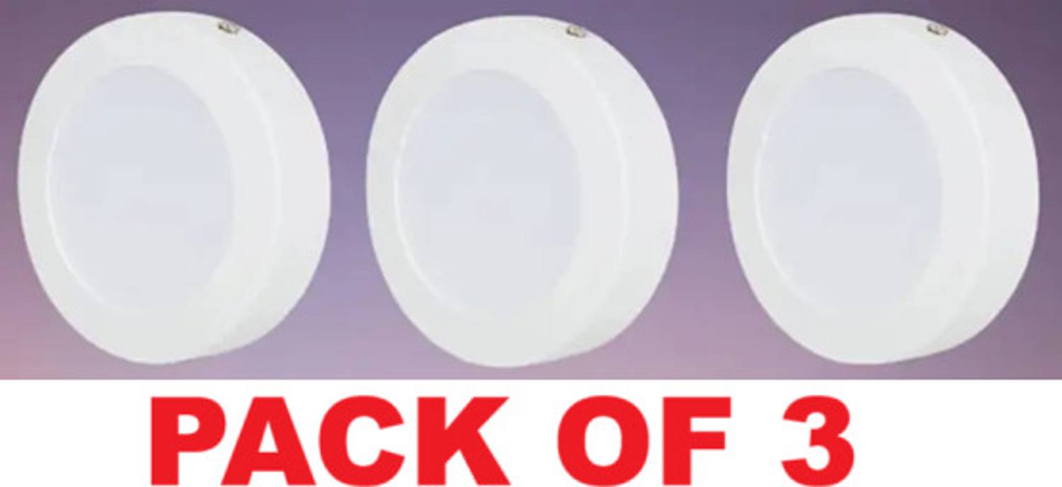 Brightstar LED 15Watt CBL Round Surface Down Light White Pack of 3 Recessed Ceiling Light Ceiling Lamp