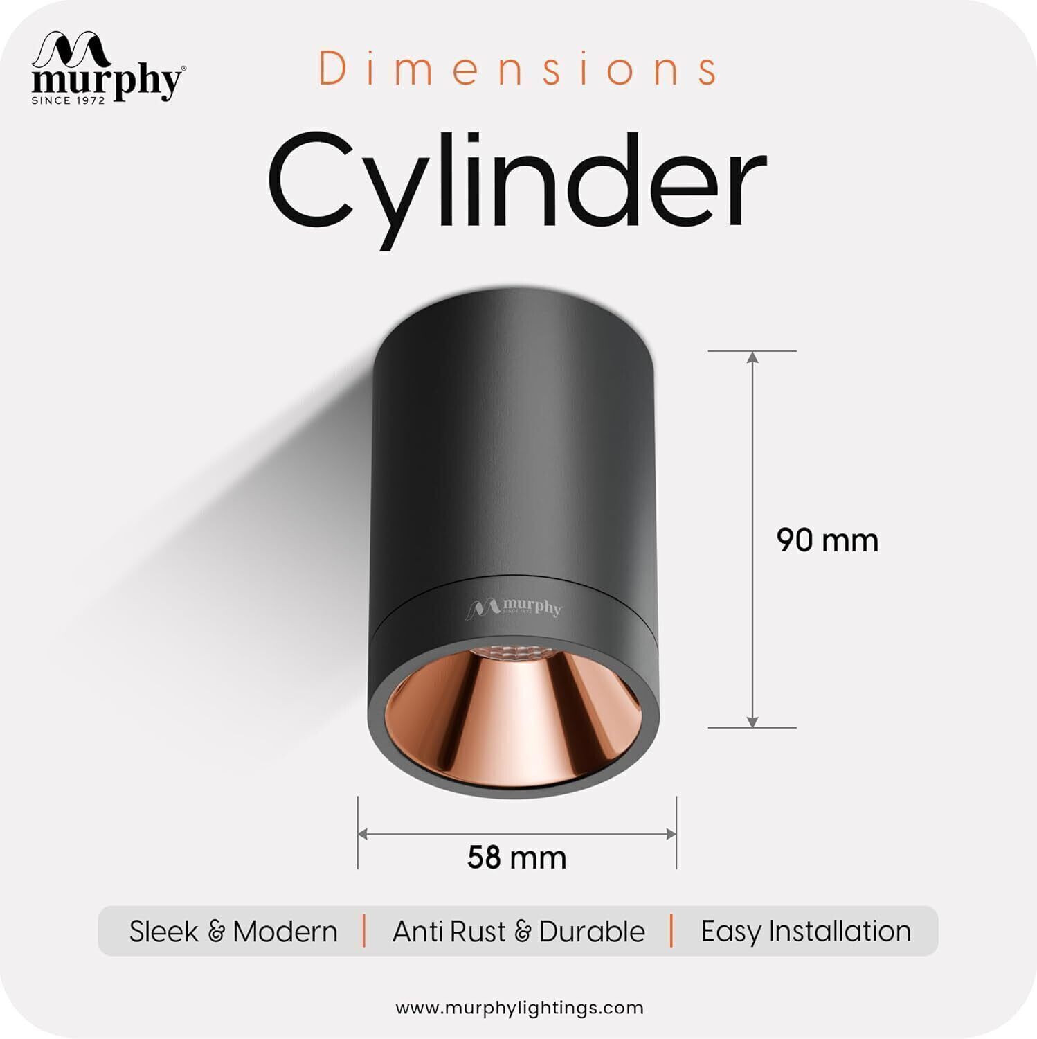 Image of MURPHY 10W Surface Mounted Spot Light Down Light (Warm White, Pack Of 4) Spot Light Ceiling Lamp