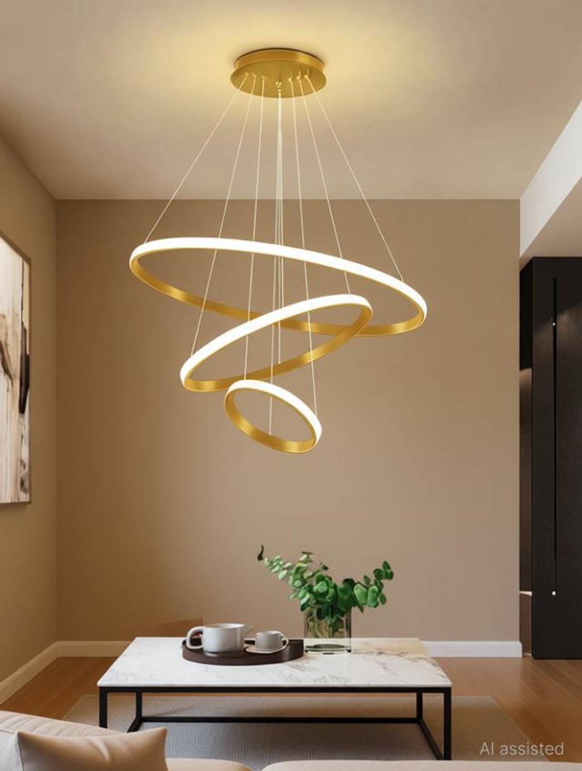 Adwait 600mmRoundLED Light Chandelier Ceiling Lamp - Image 1