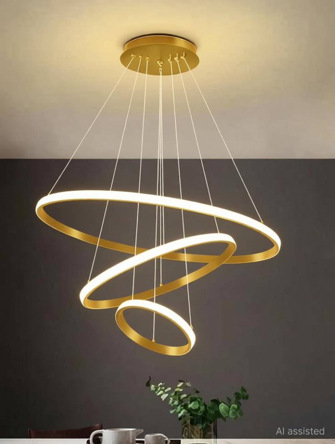 Adwait 600mmRoundLED Light Chandelier Ceiling Lamp - Image 2