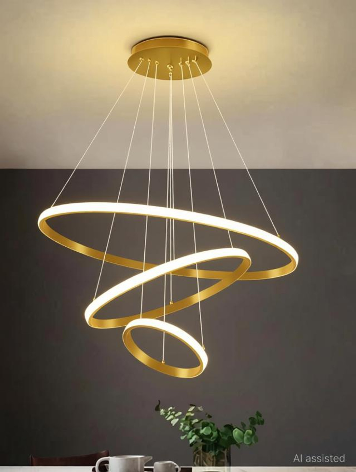 Image of Adwait 600mmRoundLED Light Chandelier Ceiling Lamp