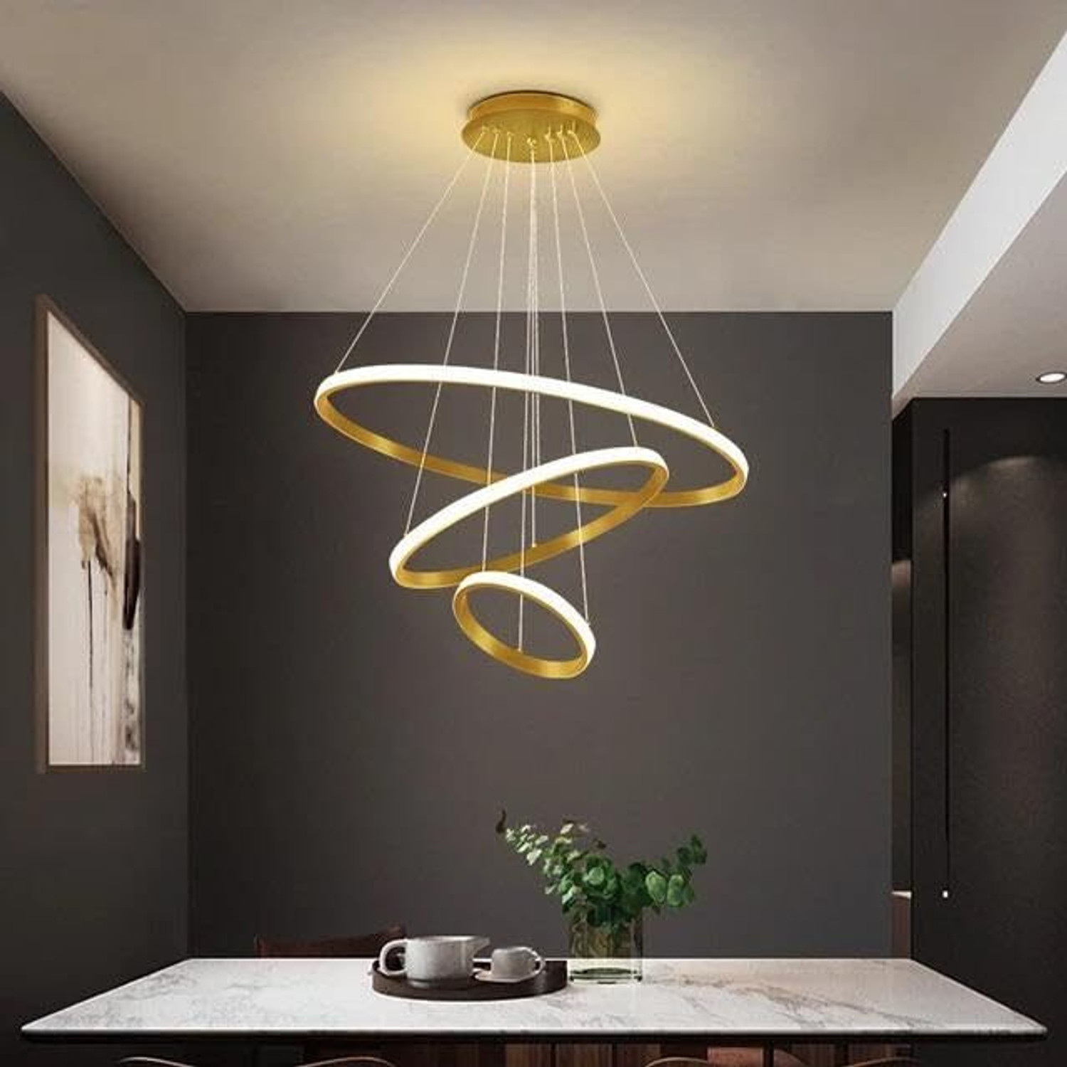 Image of Adwait 600mmRoundLED Light Chandelier Ceiling Lamp