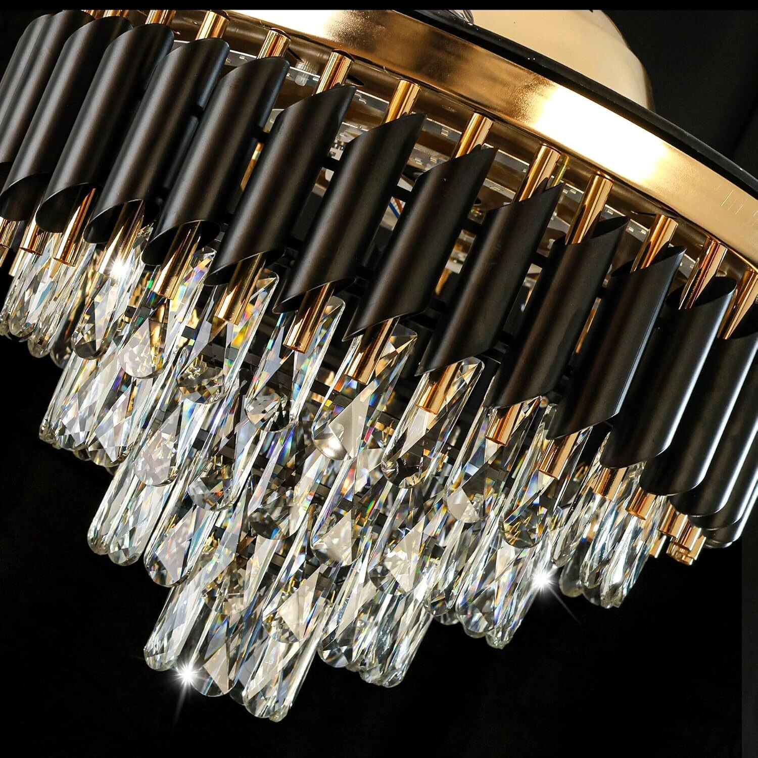 Image of SEETASTIC Luxury Decorative BG Chandelier with Fan Ceiling Light Ceiling Lamp