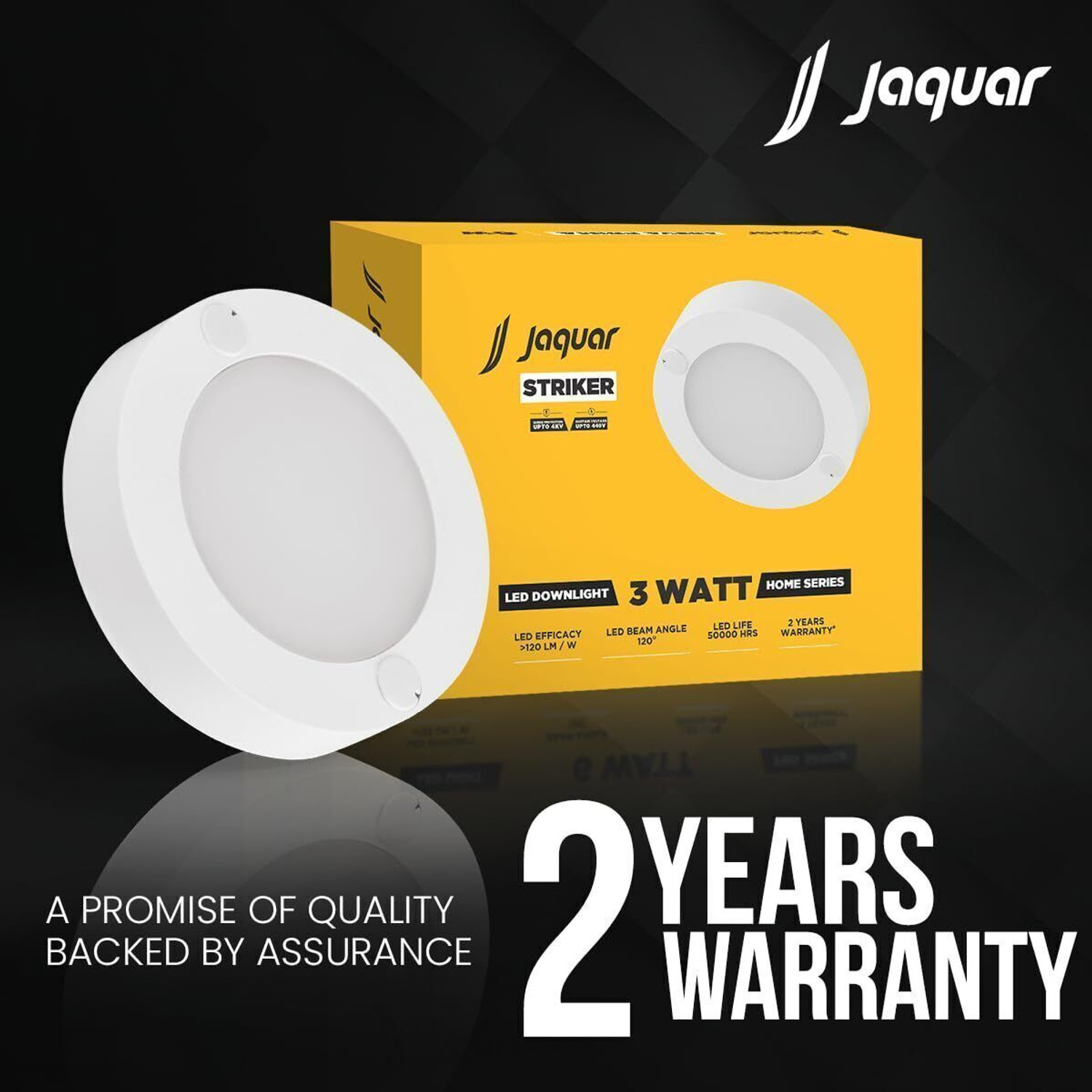 Image of Jaquar 3W Striker Mini Round Surface Downlight with Heat Sink Natural White (Pack of 1) Ceiling Light Ceiling Lamp