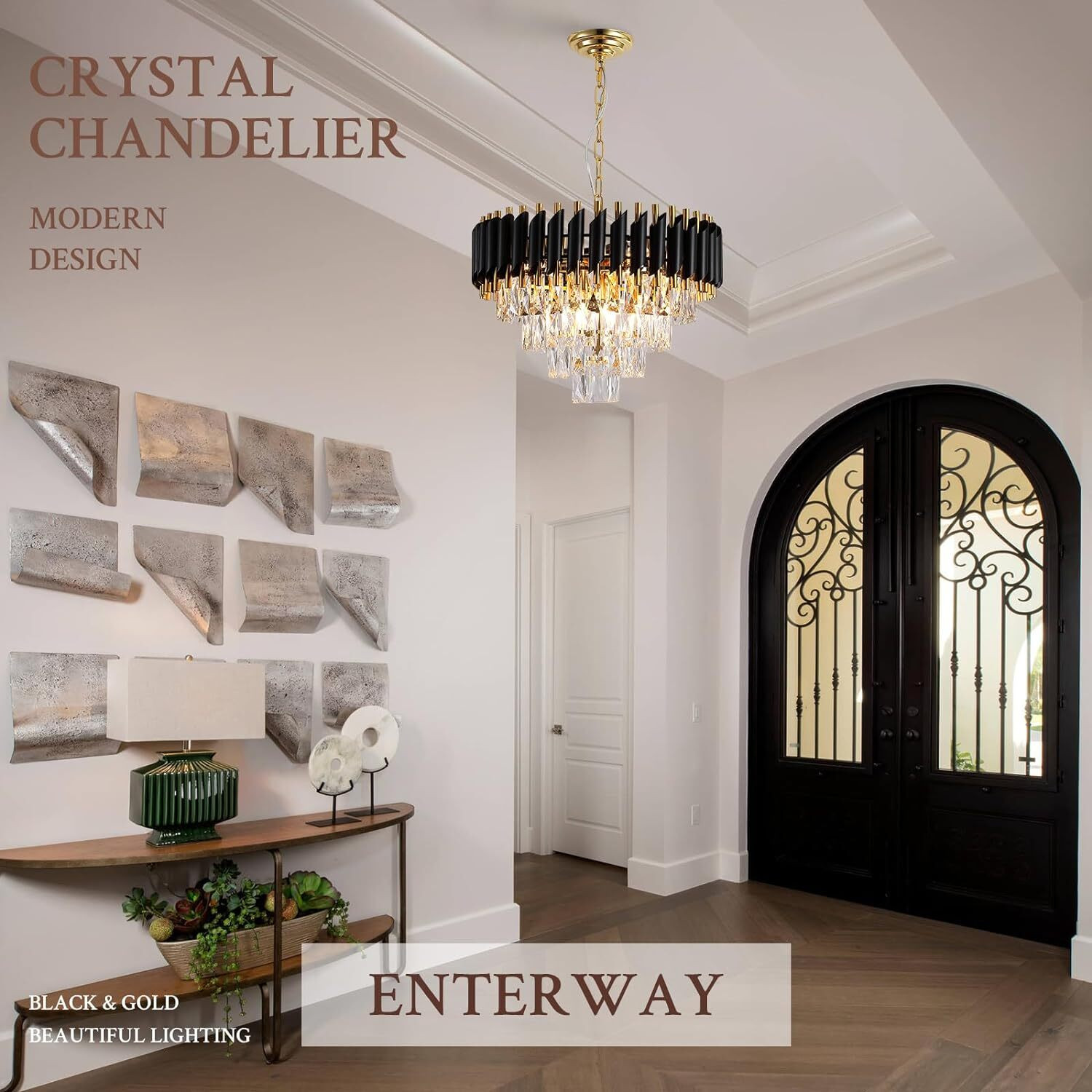 Image of Adwait 500MM Black Gold Moving chandelier Chandelier Ceiling Lamp