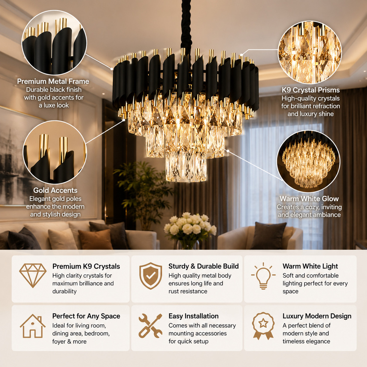Image of Aphrodite Chandelier Ceiling Lamp