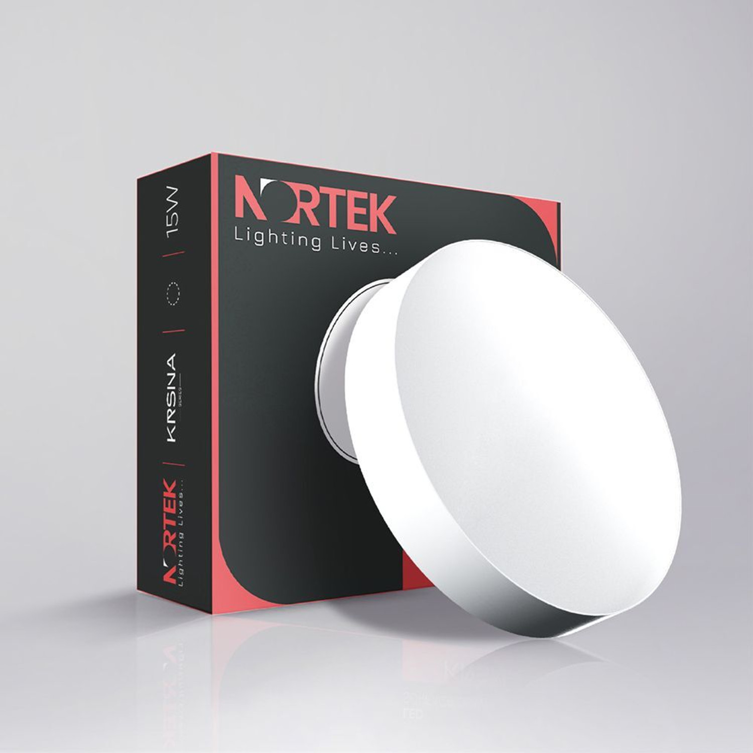 Image of Nortek 15W LED Panel Light | Surface Panel Light | Ceiling & Wall Mount | Cool White Surface Ceiling Light Ceiling Lamp