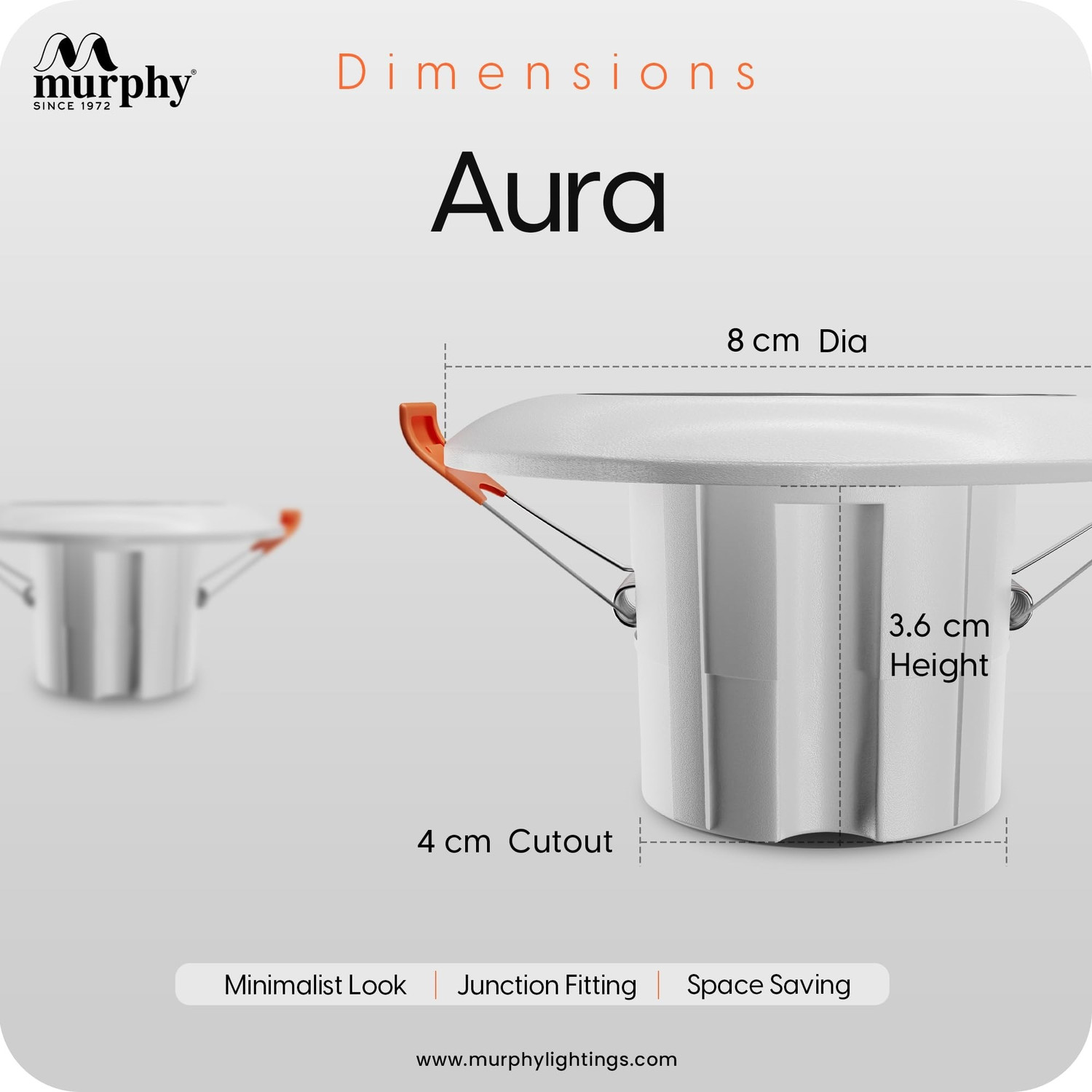 Image of MURPHY 3W Aura LED Deep Junction Box Light, 3-in-1 Color (CW /WW /NW), Pack of 12 Recessed Ceiling Light Ceiling Lamp