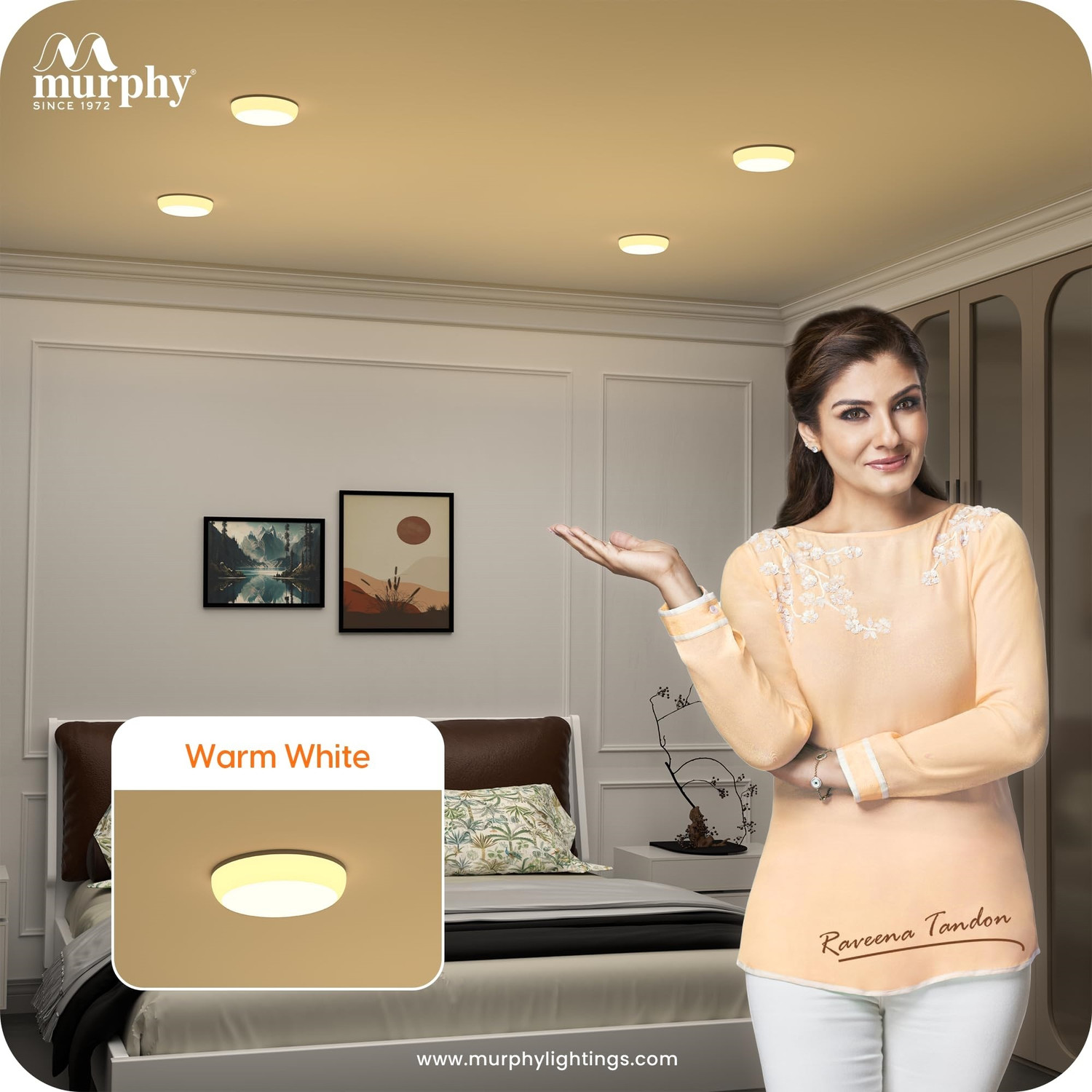 Image of MURPHY 2-in-1 7+7W LED Junction Ceiling Light (CW+WW) Pack of 8 Ceiling Light Ceiling Lamp