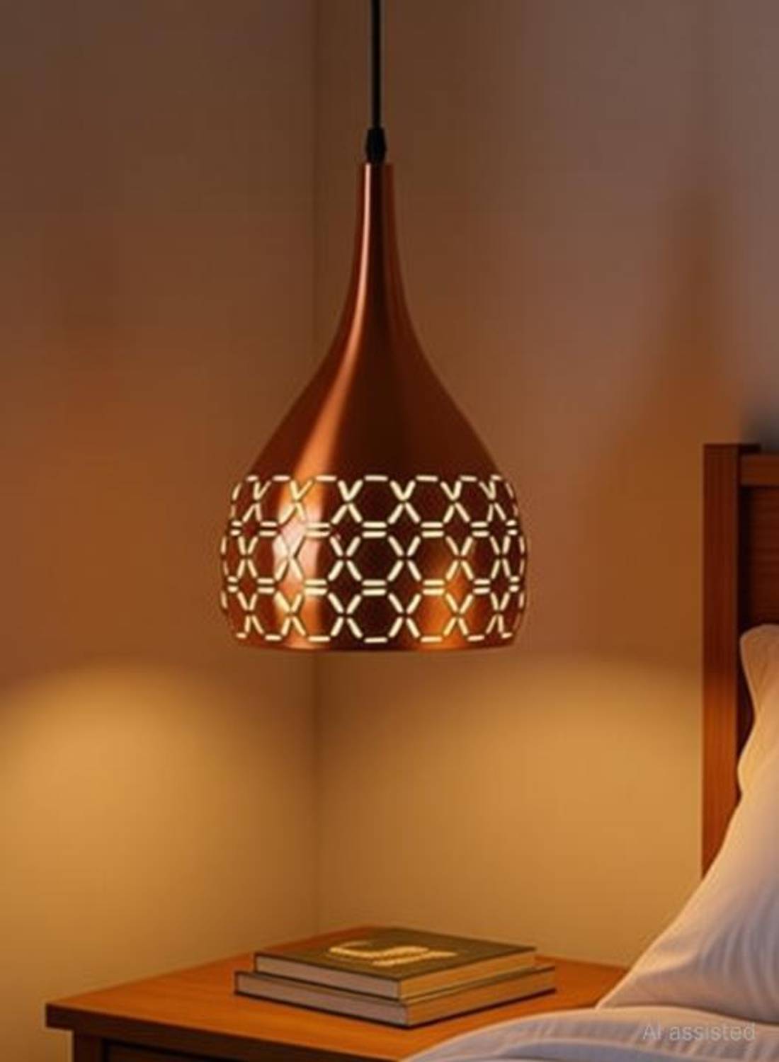GENREE GEN-6 INCH COPPER CUTTING HANGING Pendant Light/Hanging