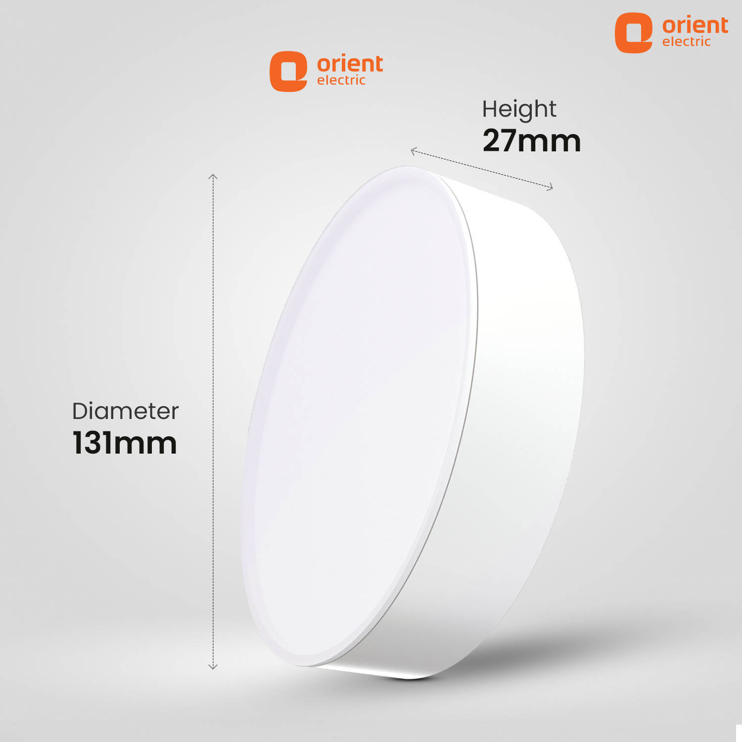 Image of Orient Electric Moodlight Surface Panel, 12W | 3CCT, Warm, Natural & Cool White |Round-Pack of 8 Surface Ceiling Light Ceiling Lamp