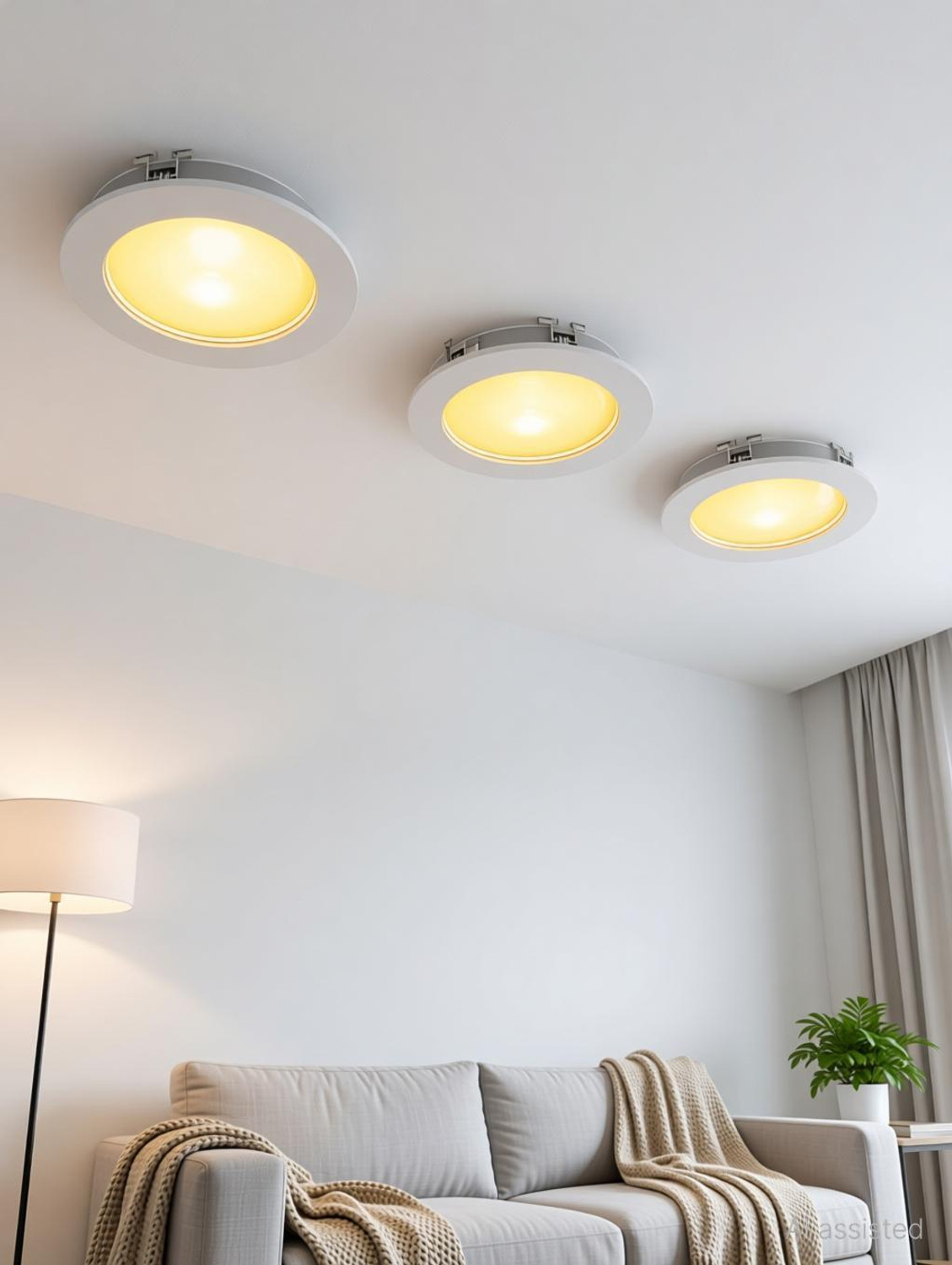 Image of PHILIPS 10W UltraGlow Round 3in1 LED Surface Ceiling Light, Pack of 3 Surface Ceiling Light Ceiling Lamp