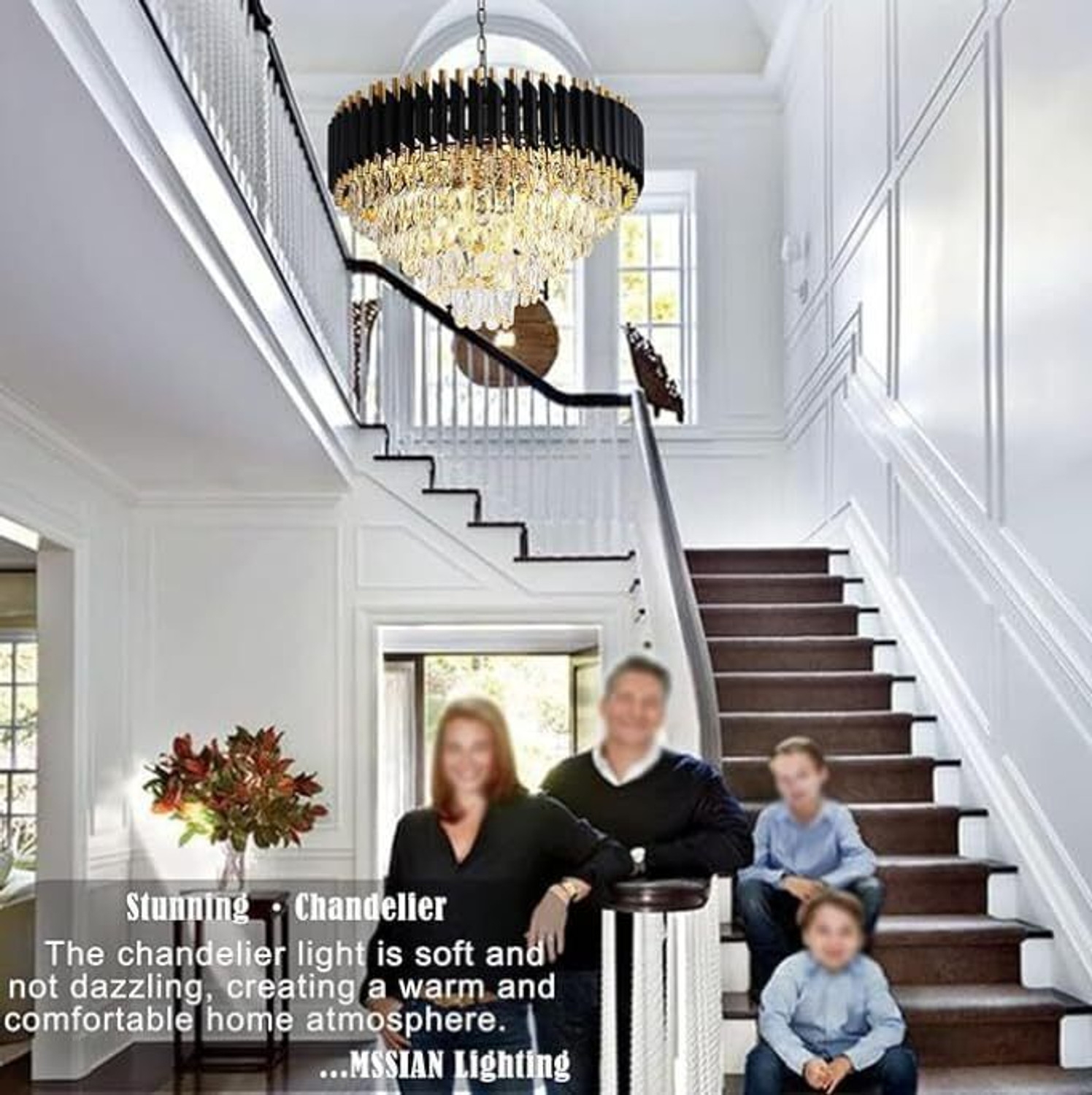 Image of Adwait Modern Crystal Chandelier Chandelier Ceiling Lamp