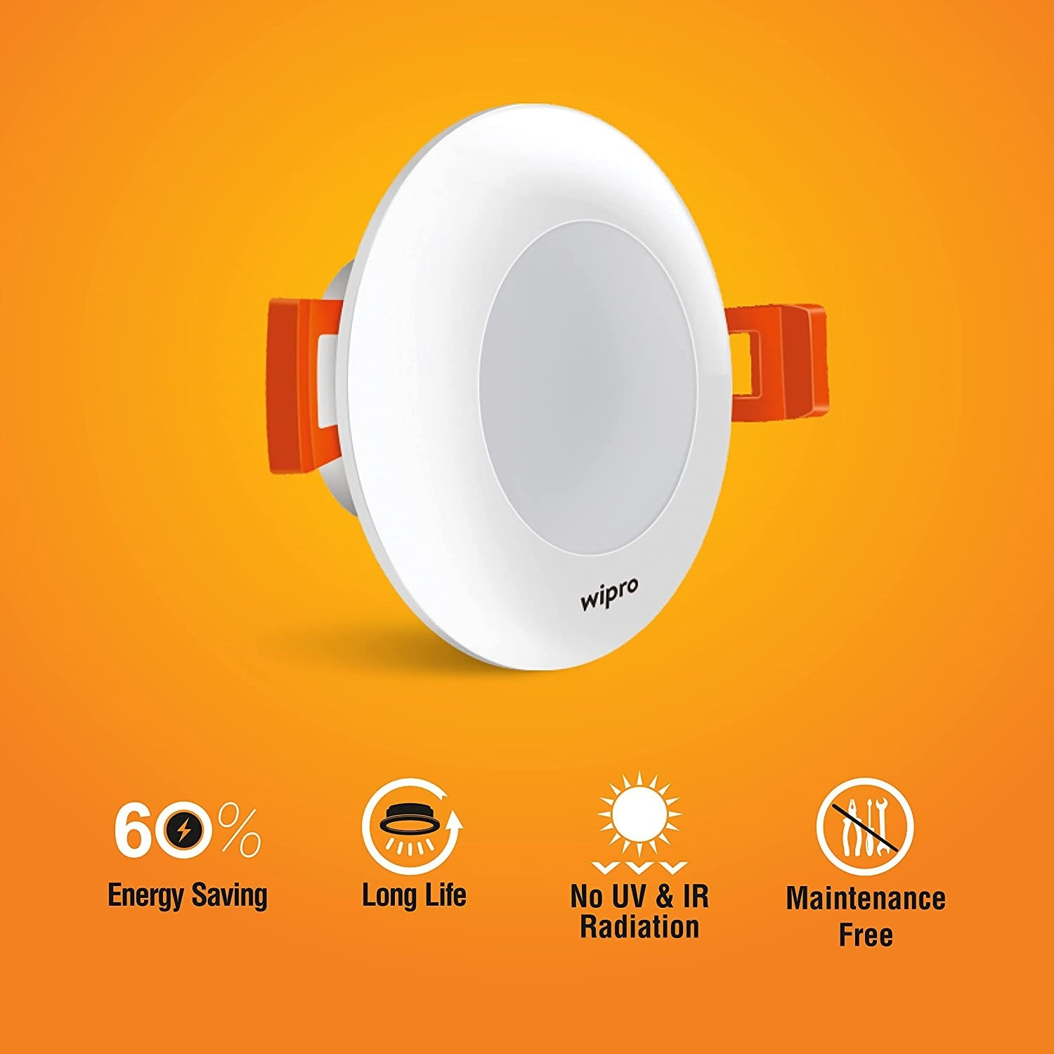 Image of Wipro Garnet 3W LED Mini Downlighter,Pack of 6 Recessed Ceiling Light Ceiling Lamp (White)