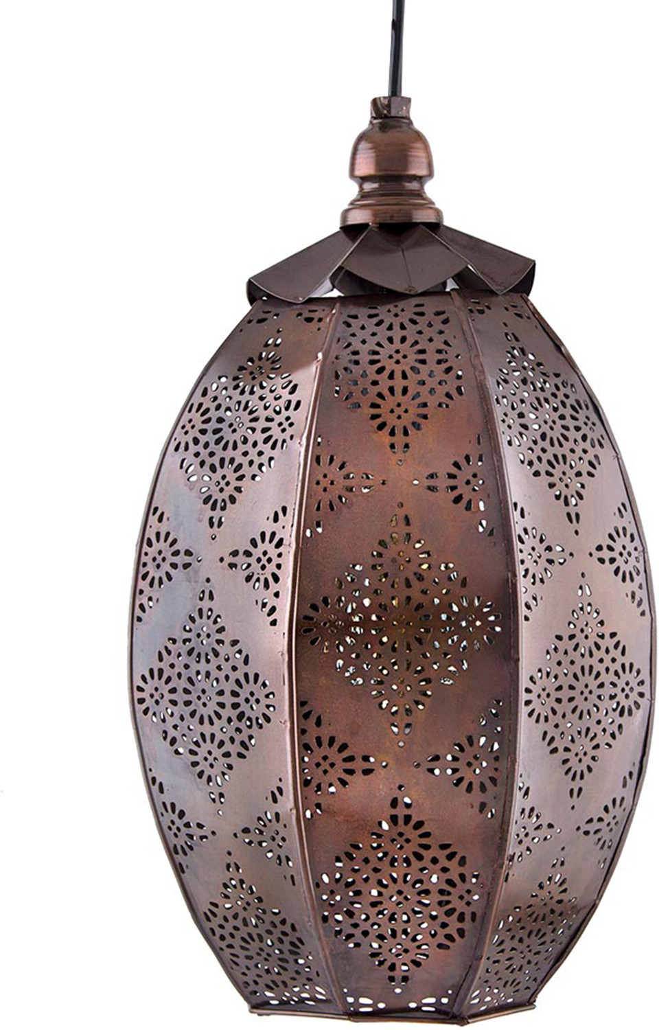 Image of Homesake Antique Oval Moroccan hanging ceiling lamp, antique copper finish hanging pendant light Pendant Lamp Ceiling Lamp