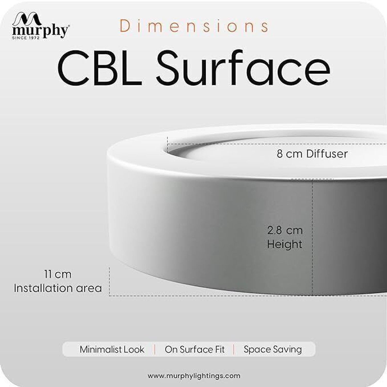 Image of MURPHY 9 Watts CBL Round LED Surface Down Light (Pack of 6, Warm White) Ceiling Light Ceiling Lamp