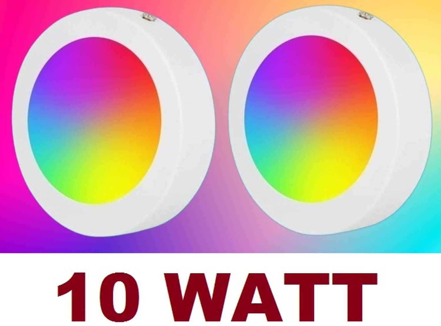 AMYSTY 10W 7in1 Multicolour Surface Led (Red/Pink/Blue/Yellow/Violet/Green/White)Pack-2 Recessed Ceiling Light Ceiling Lamp