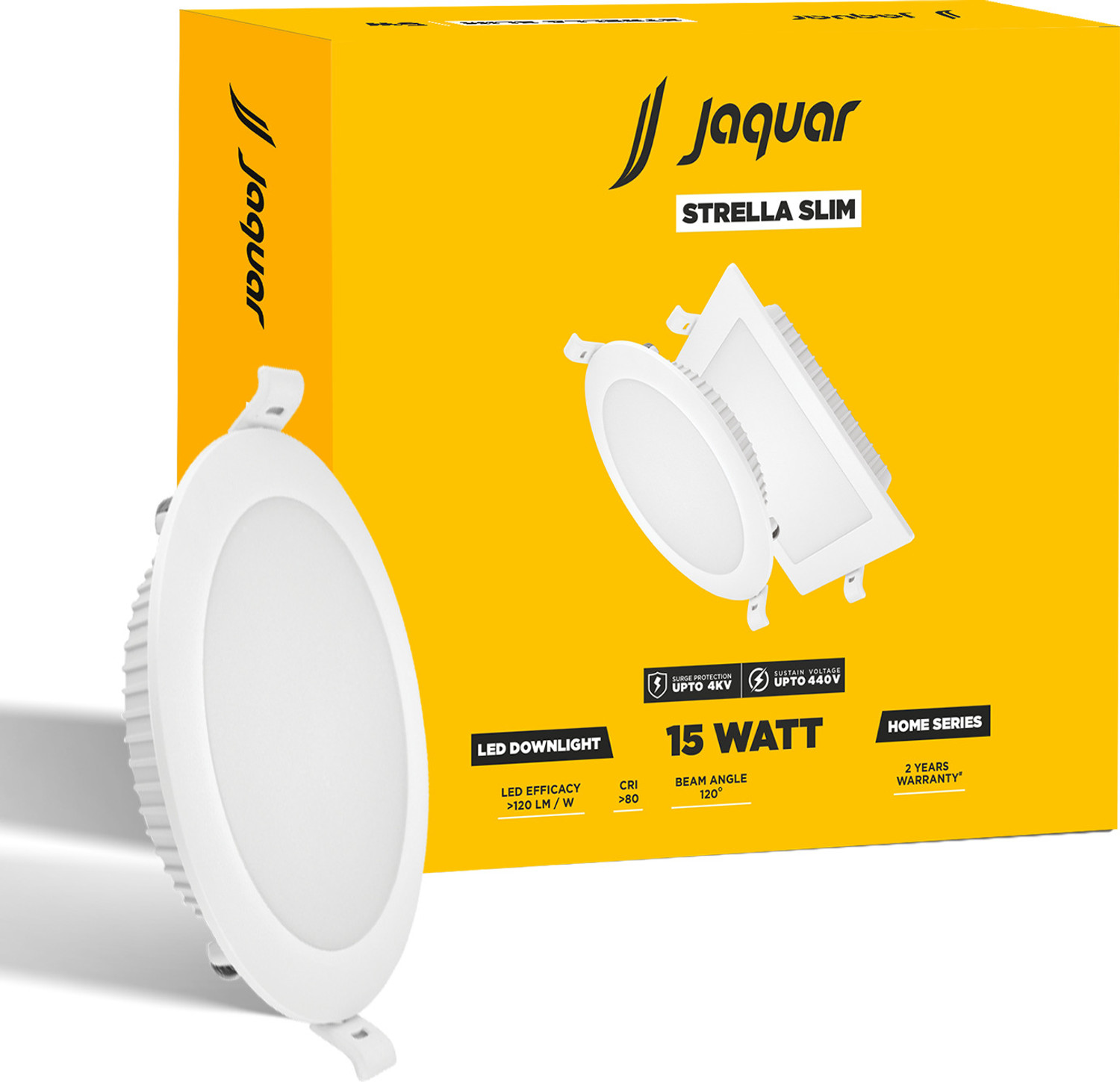 Image of Jaquar Strella Slim 15W Round Recess Down Light - Natural White (Pack of 1) Ceiling Light Ceiling Lamp