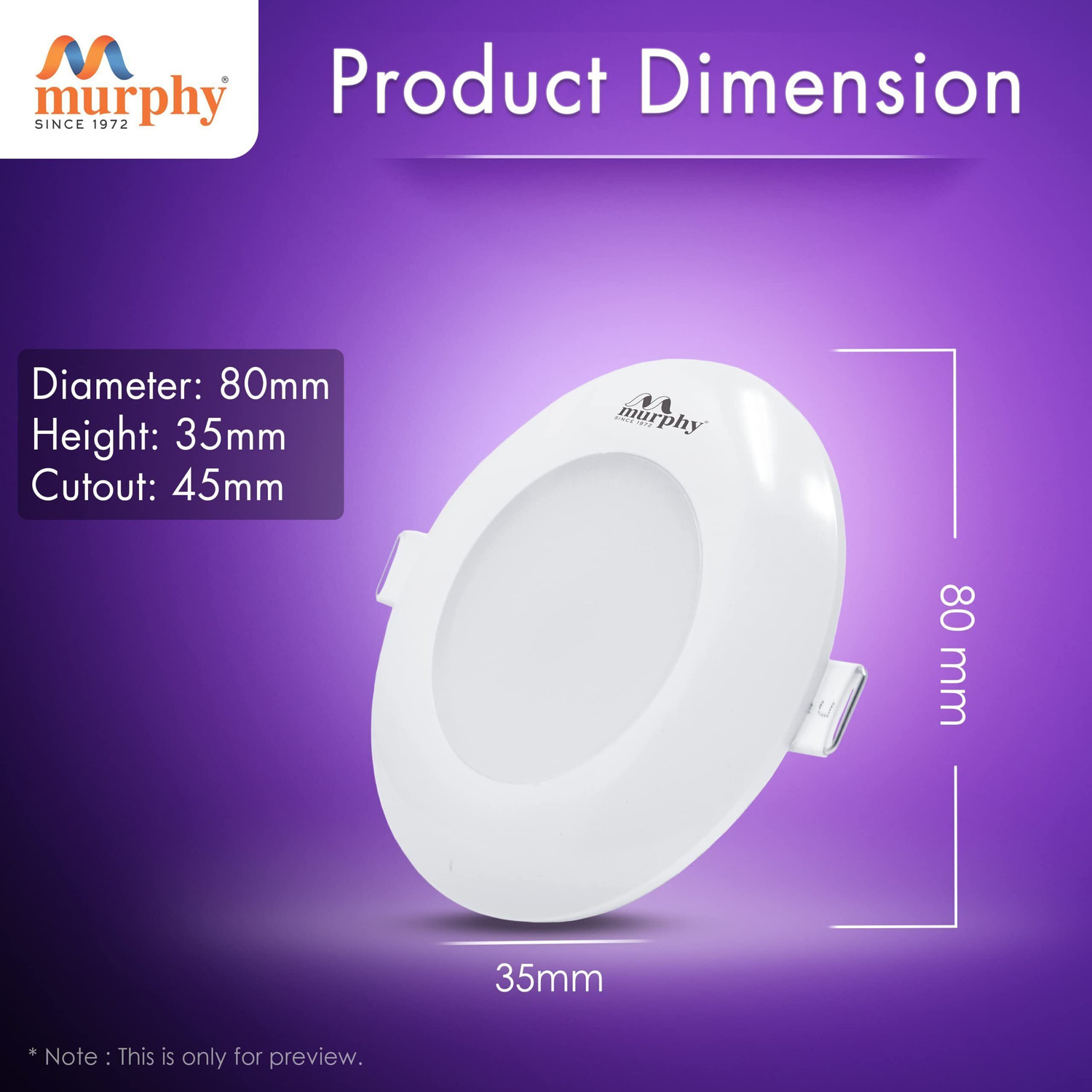 Image of MURPHY 3W Hexa Deep Junction Box LED Down Light (Pack of 12, Blue) Ceiling Light Ceiling Lamp