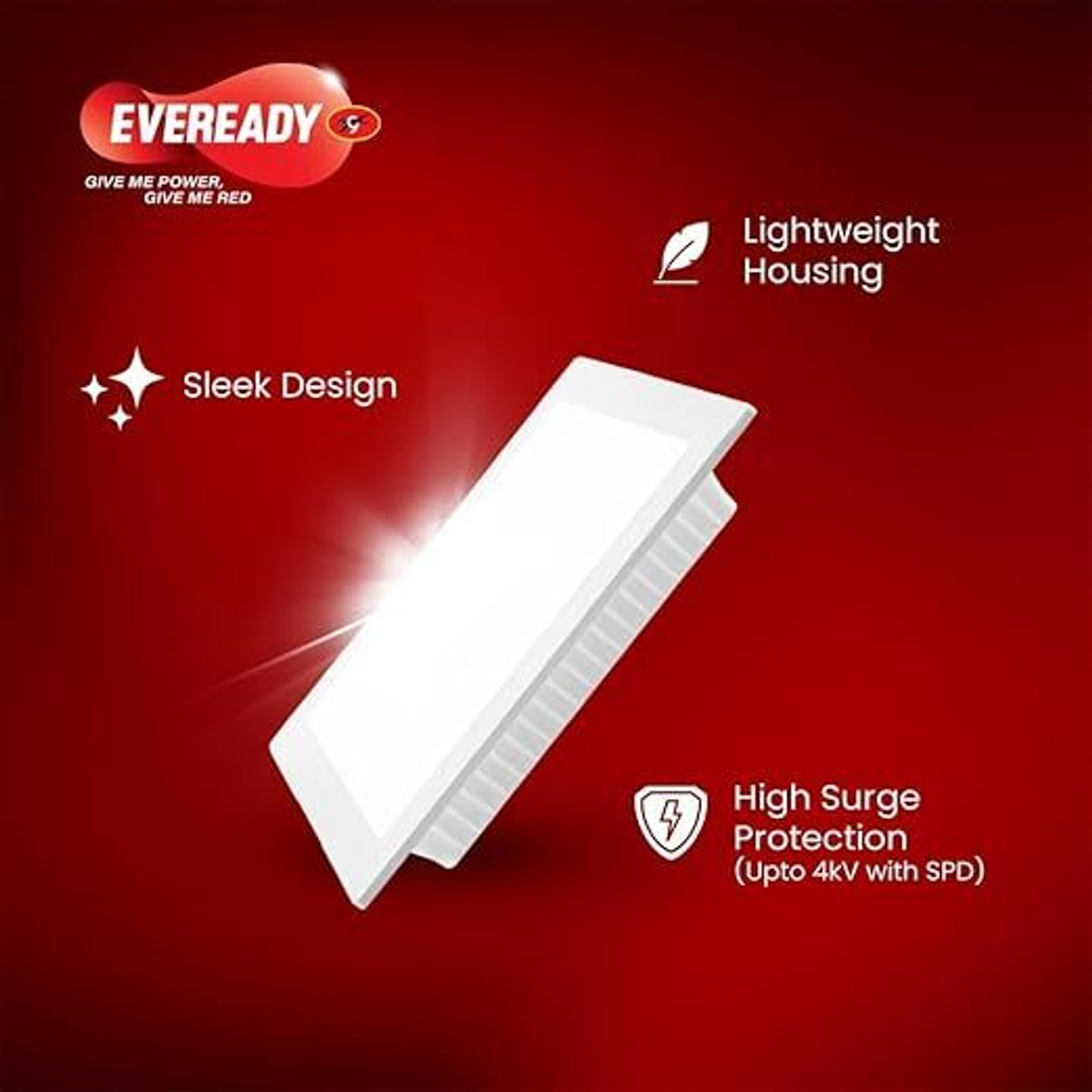 Image of EVEREADY 15w Backlit Panel Ceiling Light Ceiling Lamp (White)