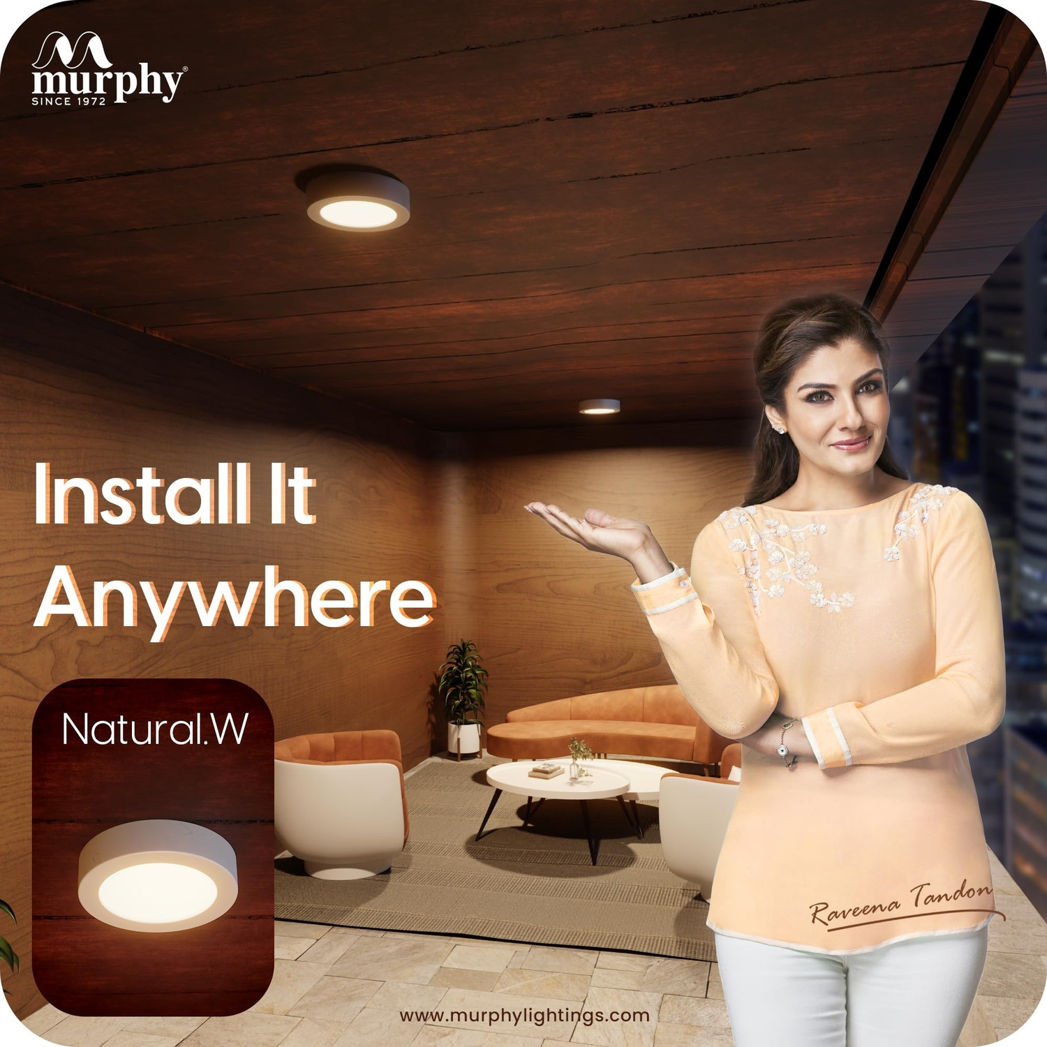 Image of MURPHY 9 Watts CBL Round LED Surface Down Light (Pack of 6, Warm White) Ceiling Light Ceiling Lamp