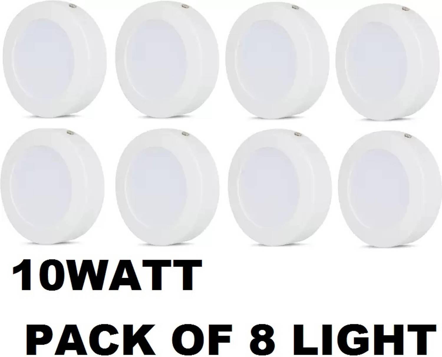 Brightstar LED 10W CBL Round Surface Down Light White Pack of 8 Recessed Ceiling Light Ceiling Lamp