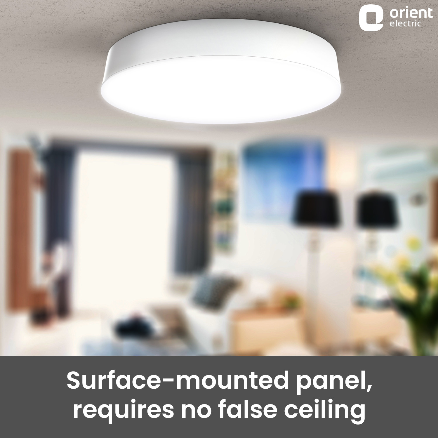 Image of Orient Electric Full Screen Surface Panel 18W - Cool White Surface Ceiling Light Ceiling Lamp