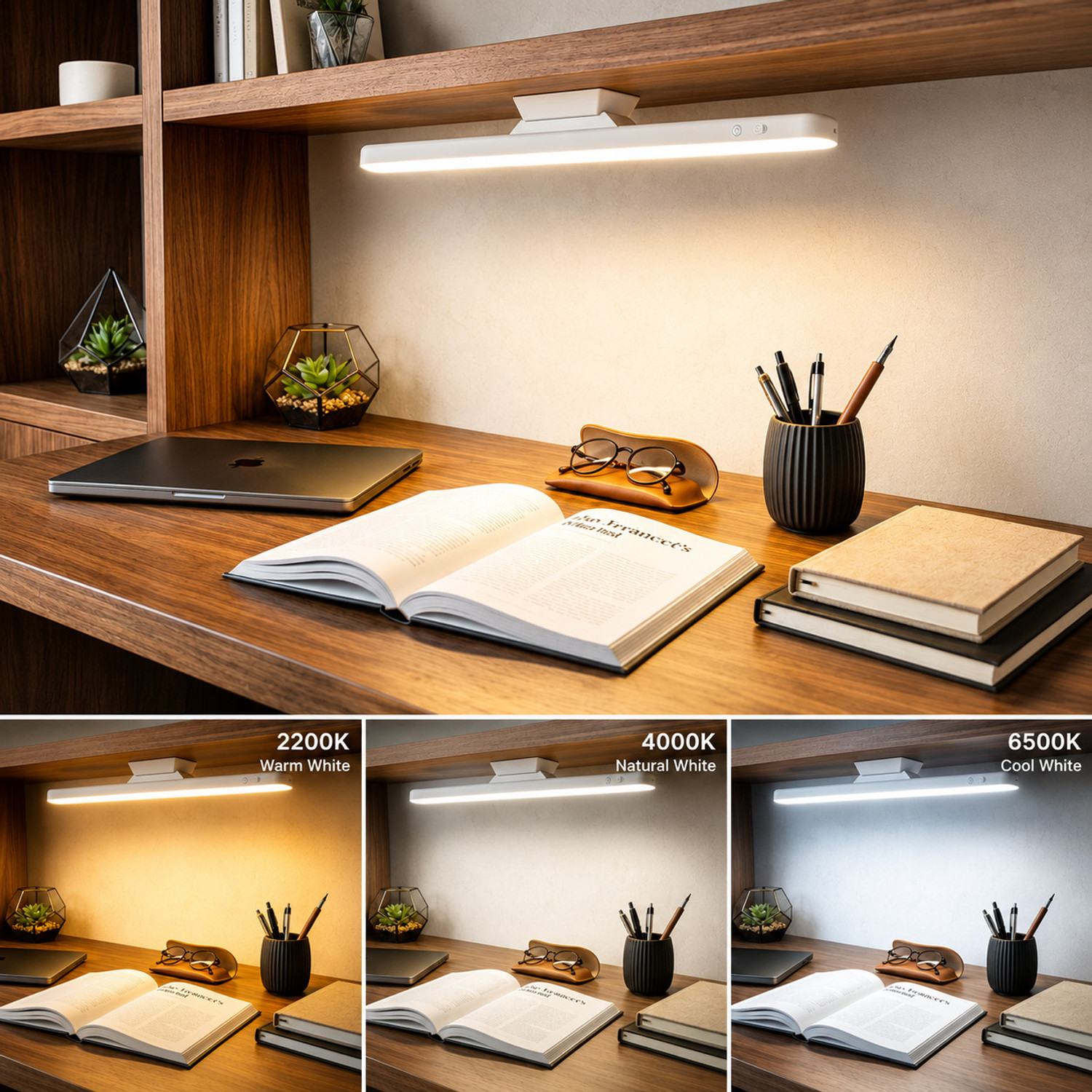 Image of Refulgix 30cm Magnetic Cabinet Light USB Rechargeable 20 LED Wardrobe Light 3 Mode Surface Ceiling Light Ceiling Lamp