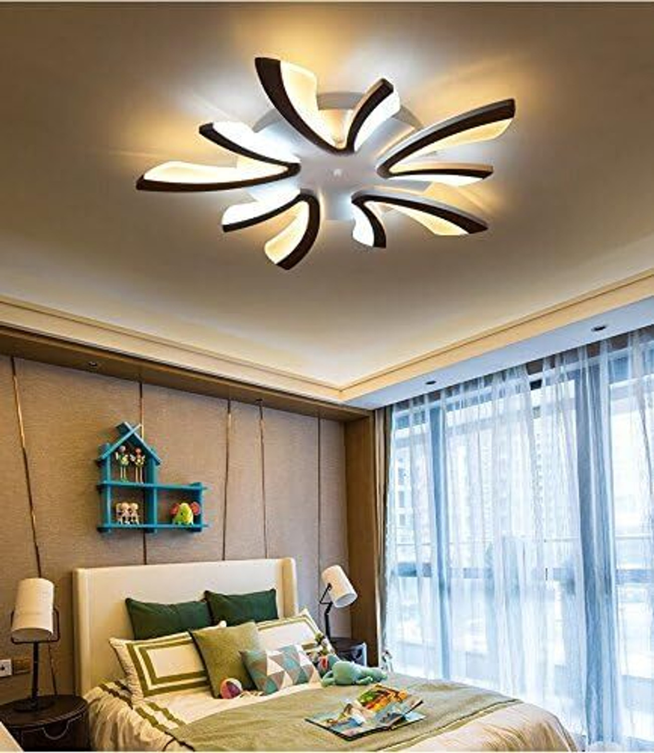 Image of Shri Mahal Antiques Dimmable, Living Room Lamp with Remote Control Ceiling Light Ceiling Lamp