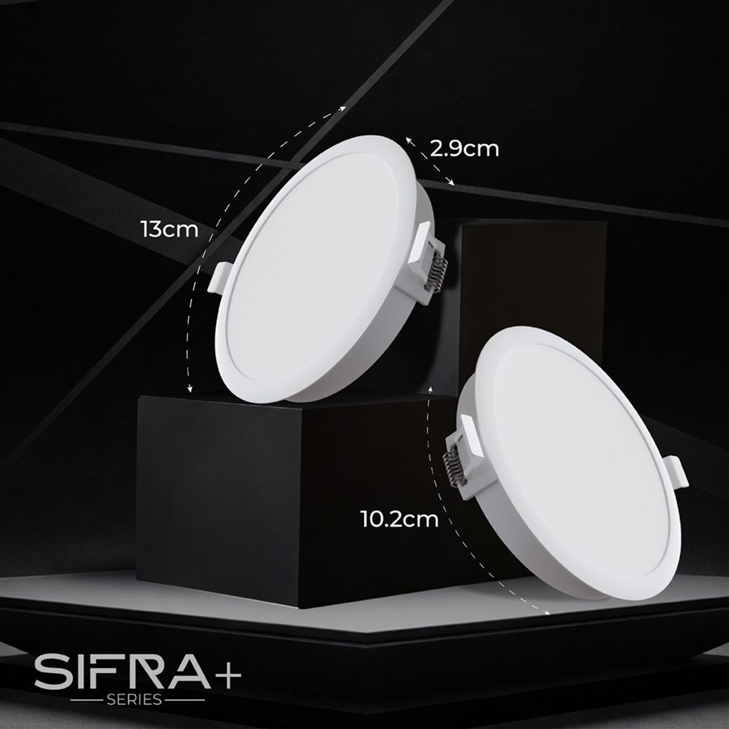 Image of Nortek 12W COB LED Downlight | 4-inch Cutout | Anti-Glare | Cool White 6500K- 2PC Downlighter Ceiling Light Ceiling Lamp