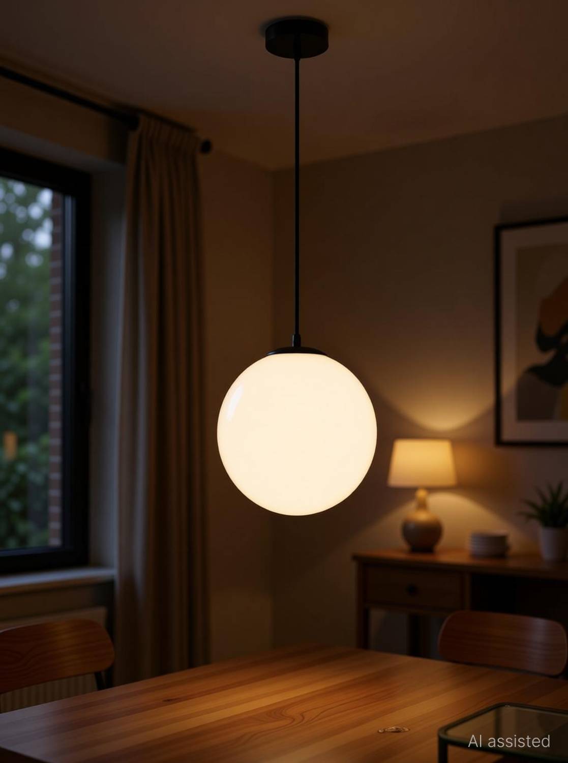 Areezo Sphere Modern Pendant Light - Sculptural Beauty Meets Warm Illumination Pendant Lamp Ceiling Lamp