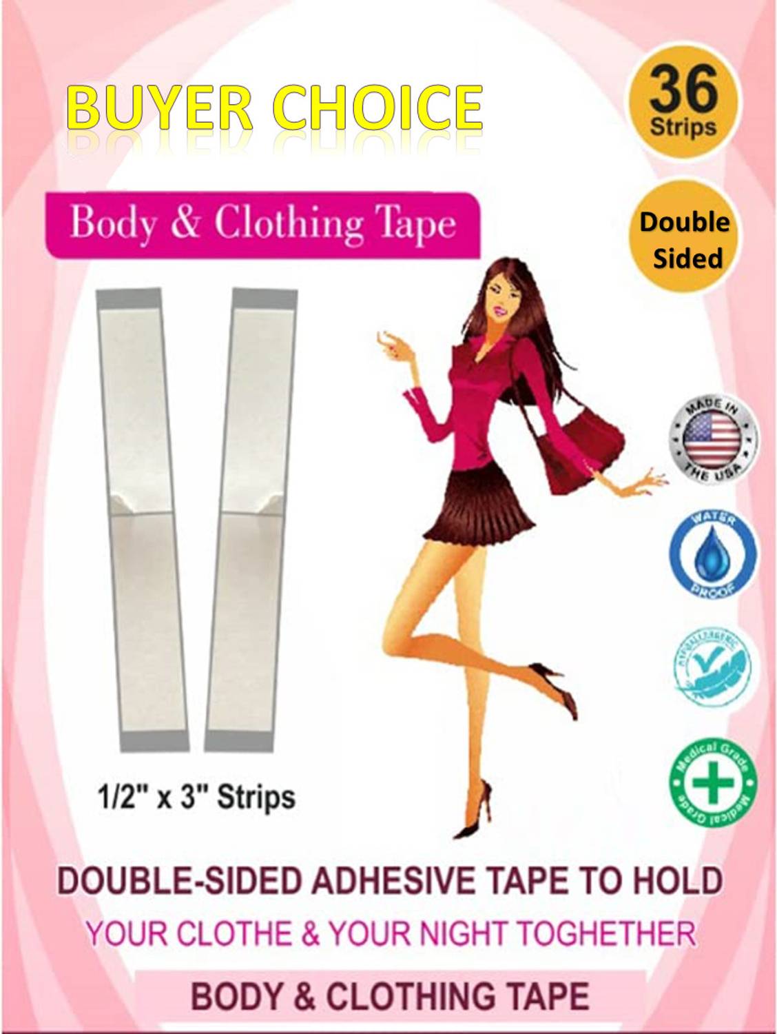 Buyer Choice Double sides Body and Clothing tape 36 pc (Manual)