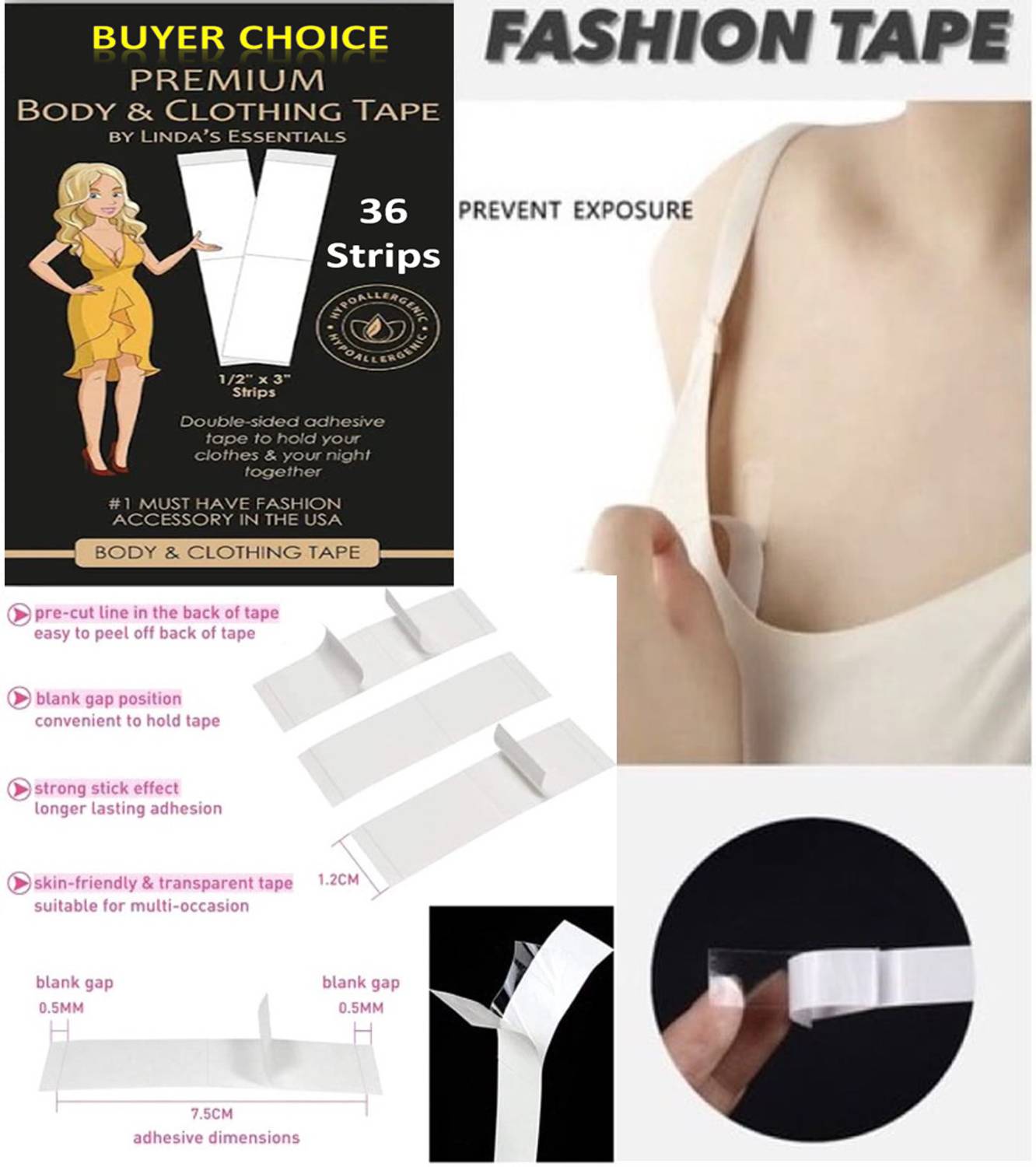 Buyer Choice Invisible Fashion Dress Tape for women Clothing & Body, Strong  and Clear Tape 16 Count Aida Cloth Price in India - Buy Buyer Choice  Invisible Fashion Dress Tape for women