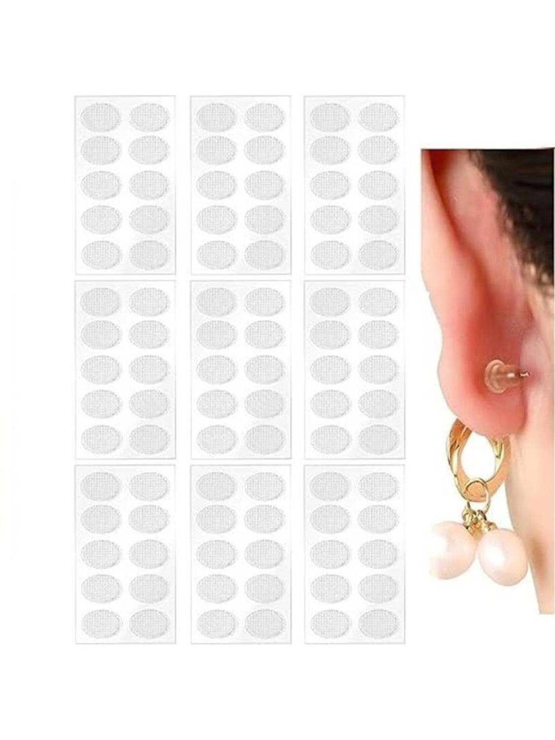 Buyer Choice Invisible Ear Lobe Tape Silicone Clip-on Earring