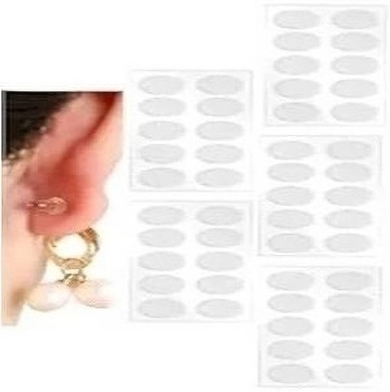 Buyer Choice Ear Lobe Support Patches for Heavy Earrings - Invisible & Hypoallergenic Adhesive Backing to Prevent Stretching, Tearing and Repair Damaged Piercings Correct Sagging and Secure Heavy Jewellery on Damaged or Stretched Piercings (Manual)