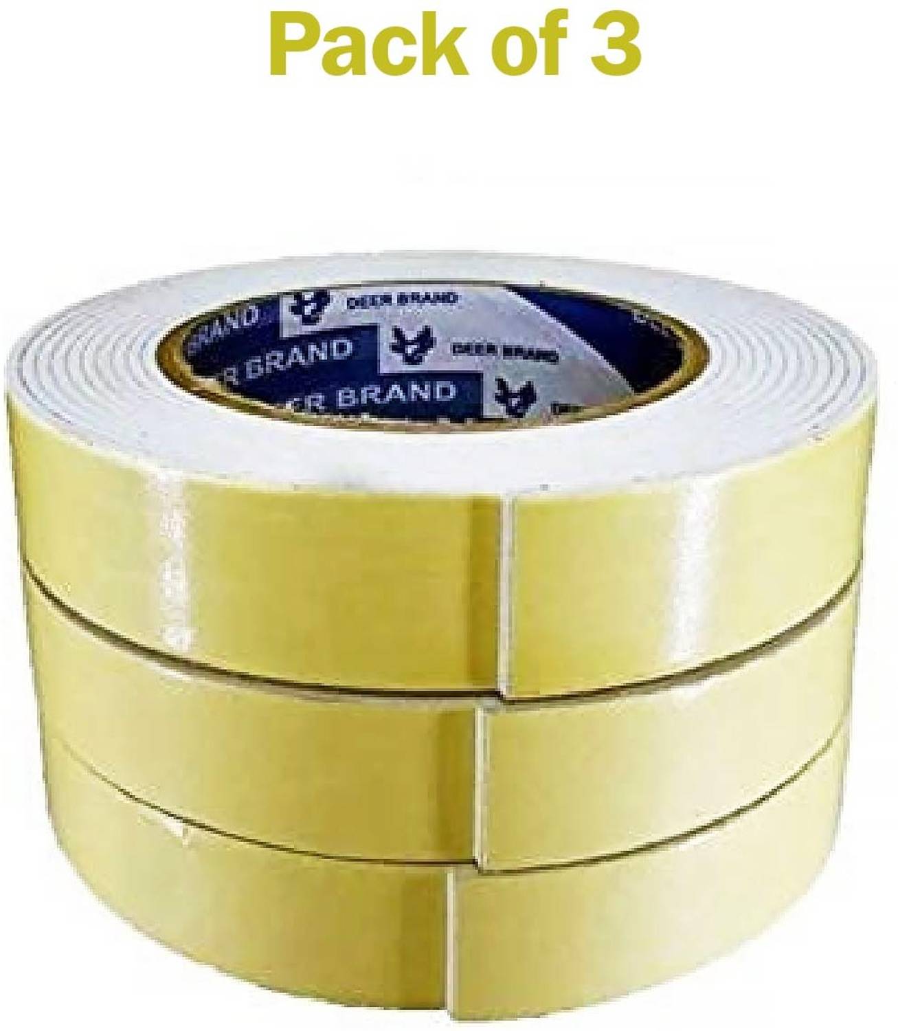Boxer Foam Tape (Pack of 3) 24mm x 2.5 Meter Length Guaranteed Double Sided Adhesive Tape (Manual)