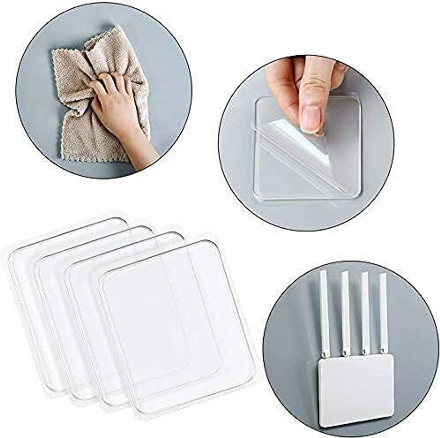 Image of TAPAHPRIYAY 40 pcsDouble Side Tape Sticker Strong Waterproof Wall Indoor Square (Manual)