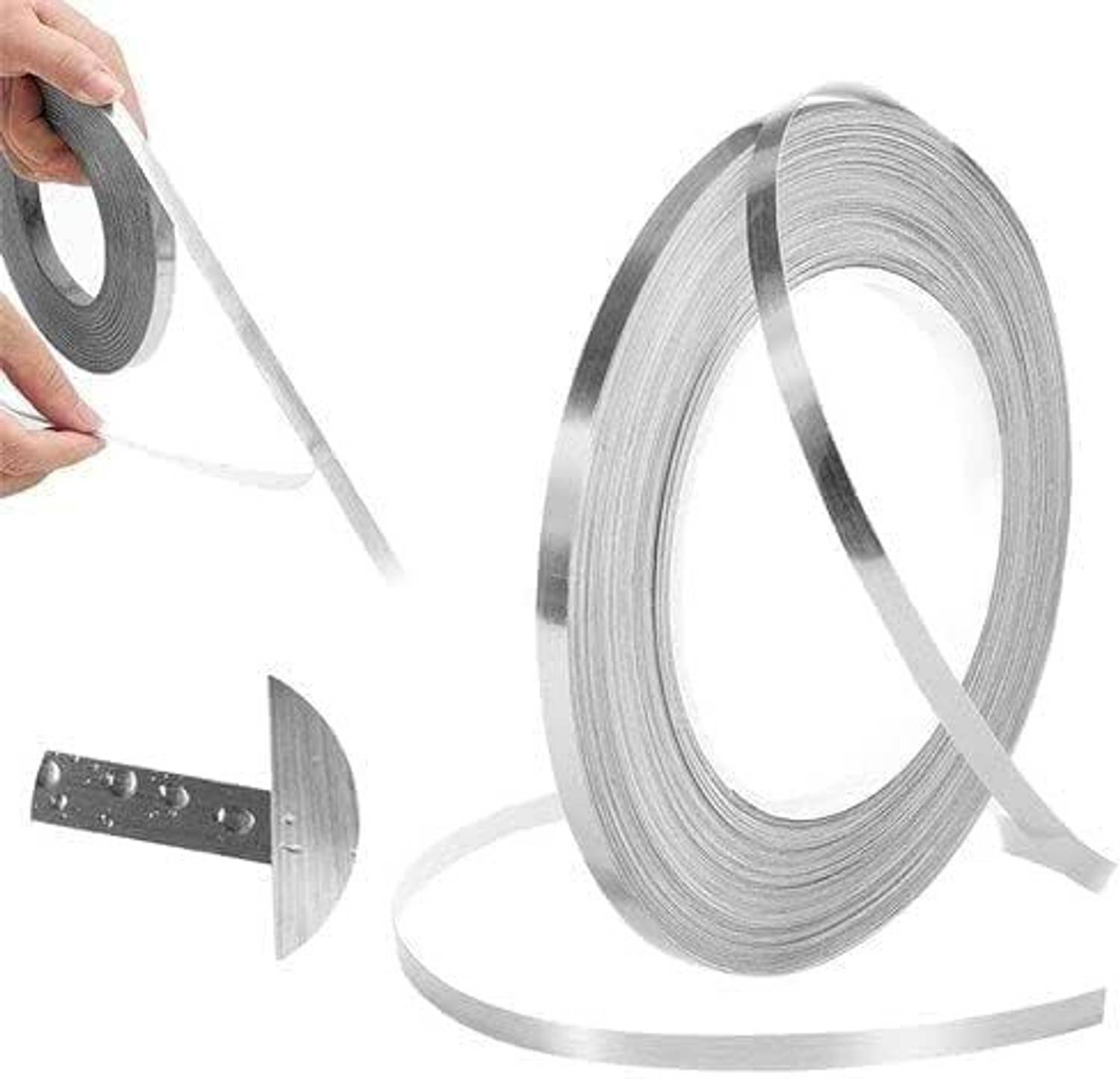 4MYL 50 Meters Silver Tile Seam Sticker - Waterproof Decorative Gap Sealing Tape Kitchen Bathroom Bedroom Decorative Border Line Tape for Tile Seam & Home Décor Self-Adhesive Seam Sealing Strip for Wall, Floor, Kitchen, Cabinet (Manual)