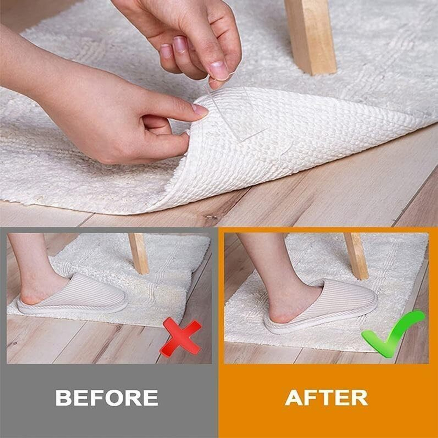 Image of VOIISH Nano Double Sided Strong Sticky Strips Grip Tape Portable solution Adhesive Tape for Walls?Washable Reusable (Manual)