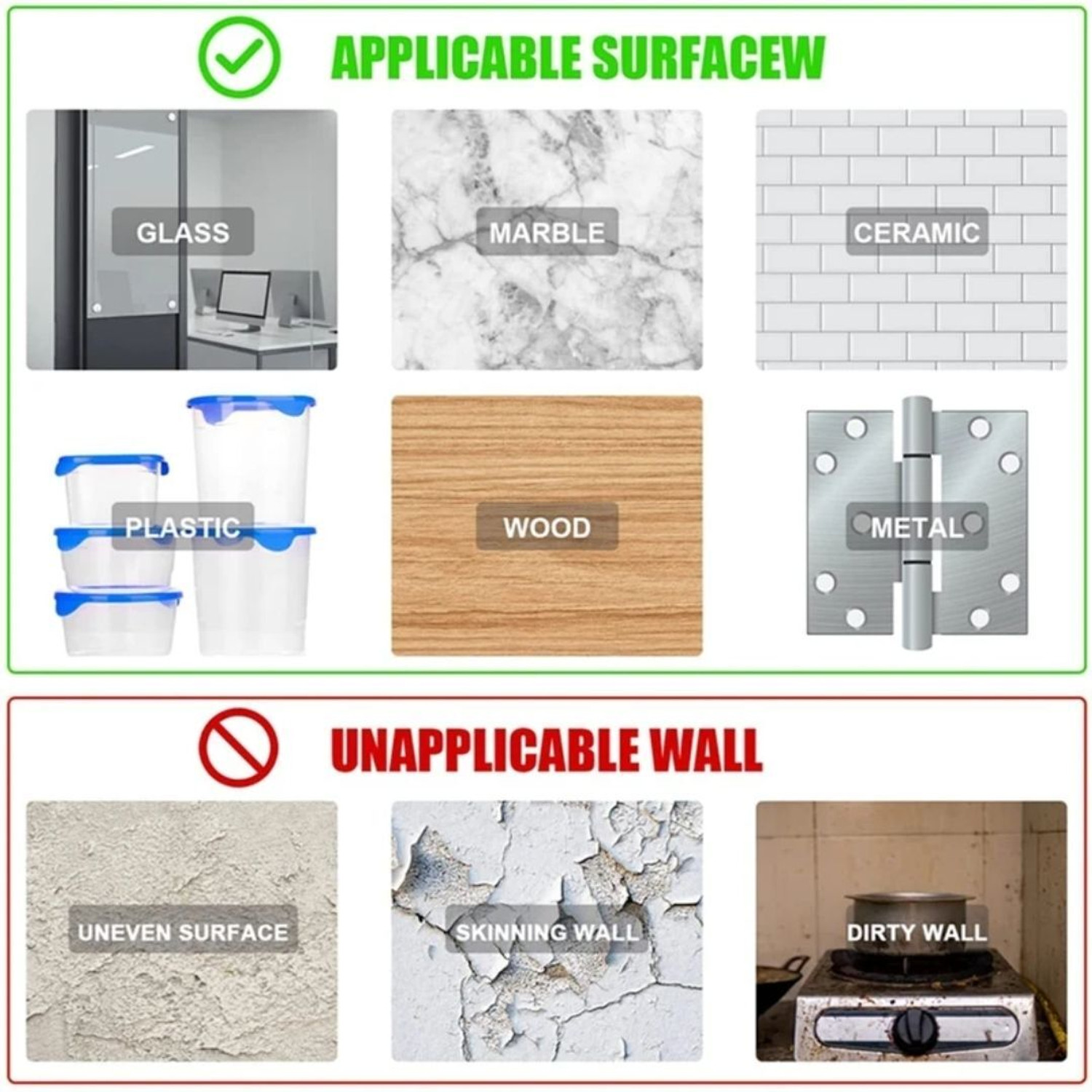 Image of TAPAHPRIYAY 40 pcsDouble Side Tape Sticker Strong Waterproof Wall Indoor Square (Manual)