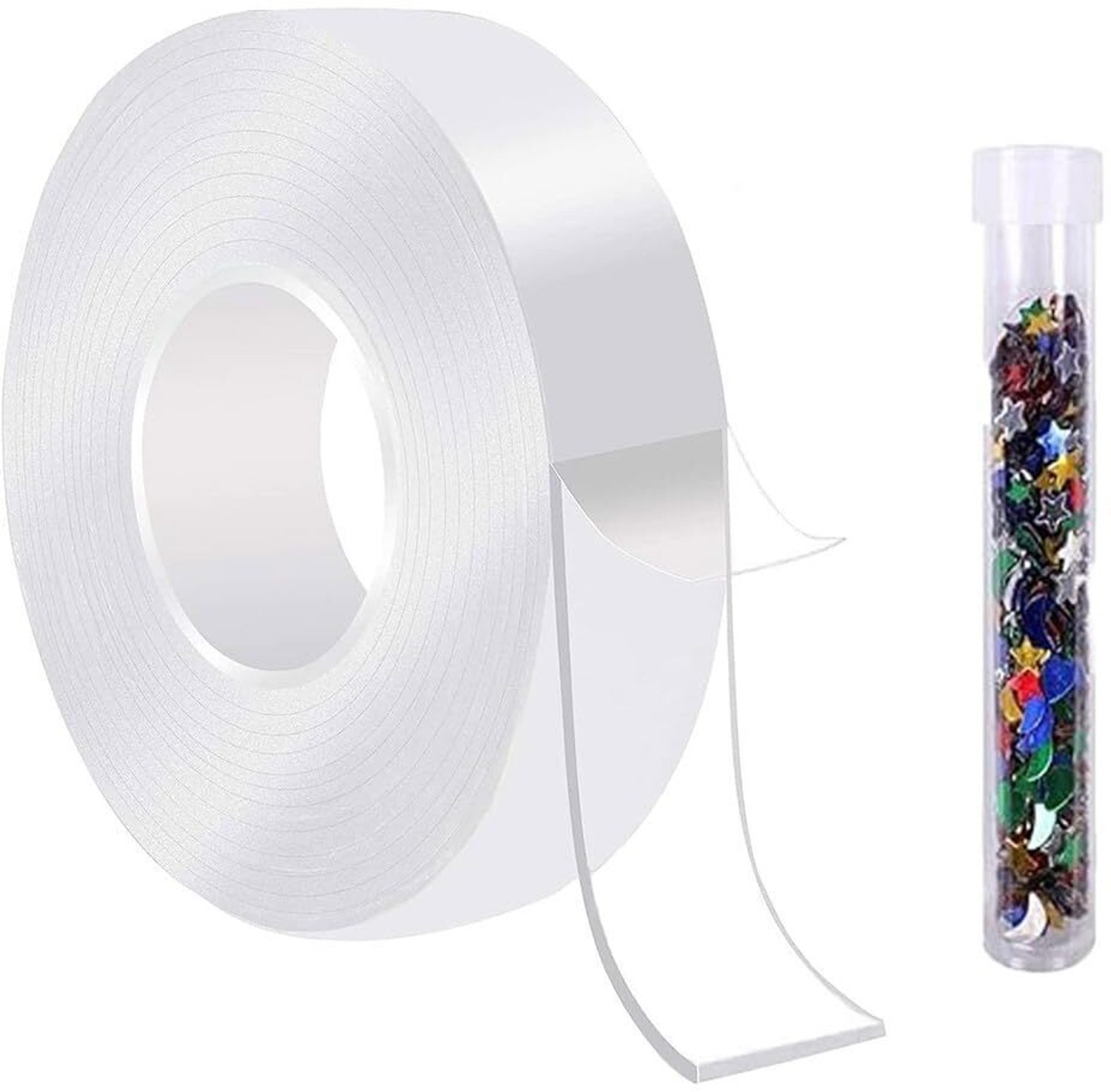 Image of VOIISH Nano Double Sided Strong Sticky Strips Grip Tape Portable solution Adhesive Tape for Walls?Washable Reusable (Manual)