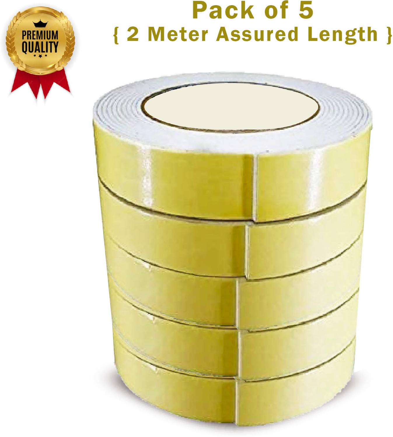 Boxer Foam Tape (Pack of 5) 24mm x 2.5 Meter Length Guaranteed Double Side Adhesive Tape (Manual)