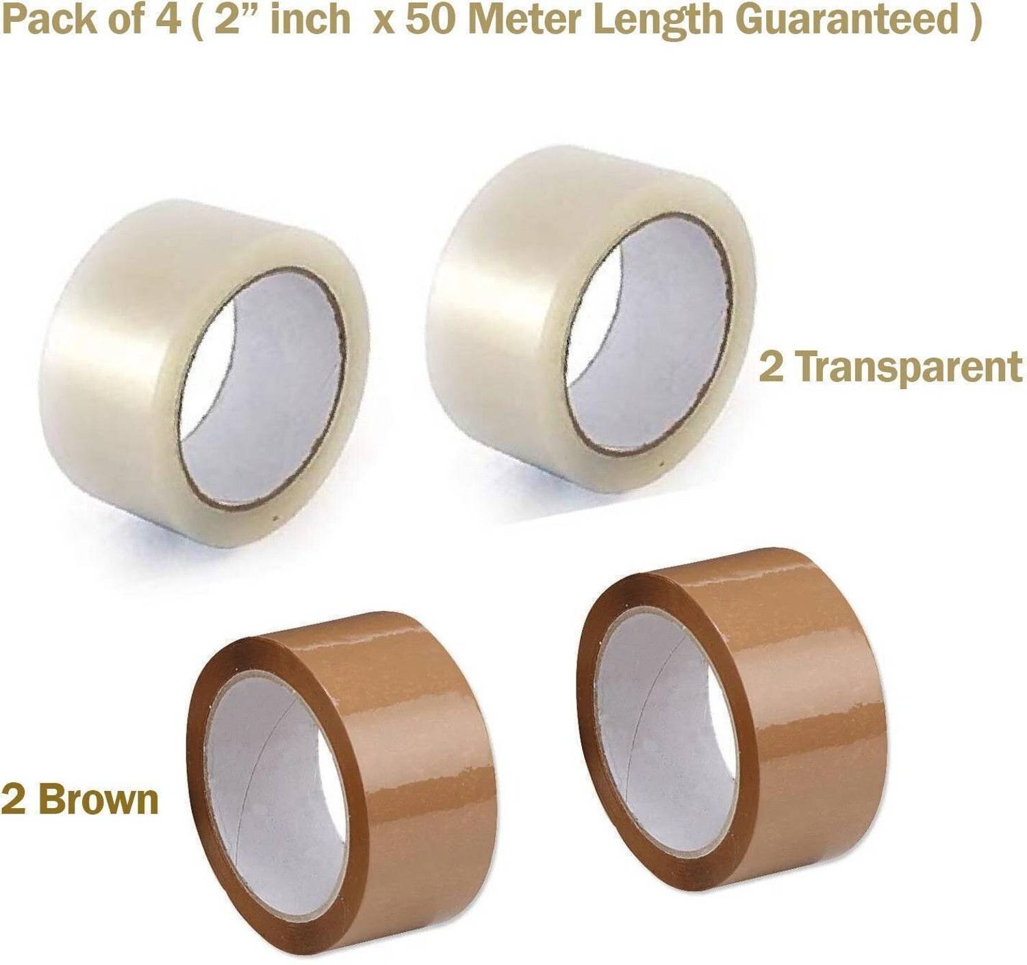 BOTHRA Single Sided 2" Inch x 50 Meter Length Guaranteed Self Adhesive Tape (Manual)