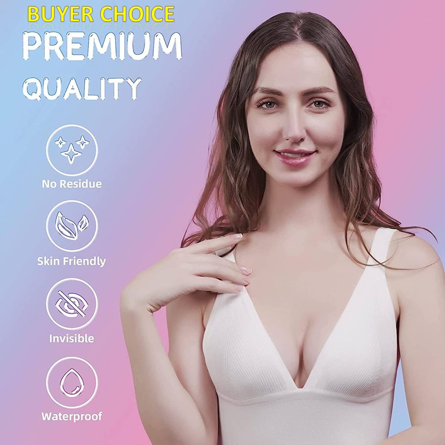 Buyer Choice Double sided skin and clothing Fashion Beauty Tape,Strong Adhesive Clear Tape Fabric and Skin Friendly,Gentle to stick on Skin & clothes Both For Men & Women Fabric friendly Clothing Stickers, Strong and Clear Tape for All Skin Tones (Manual)